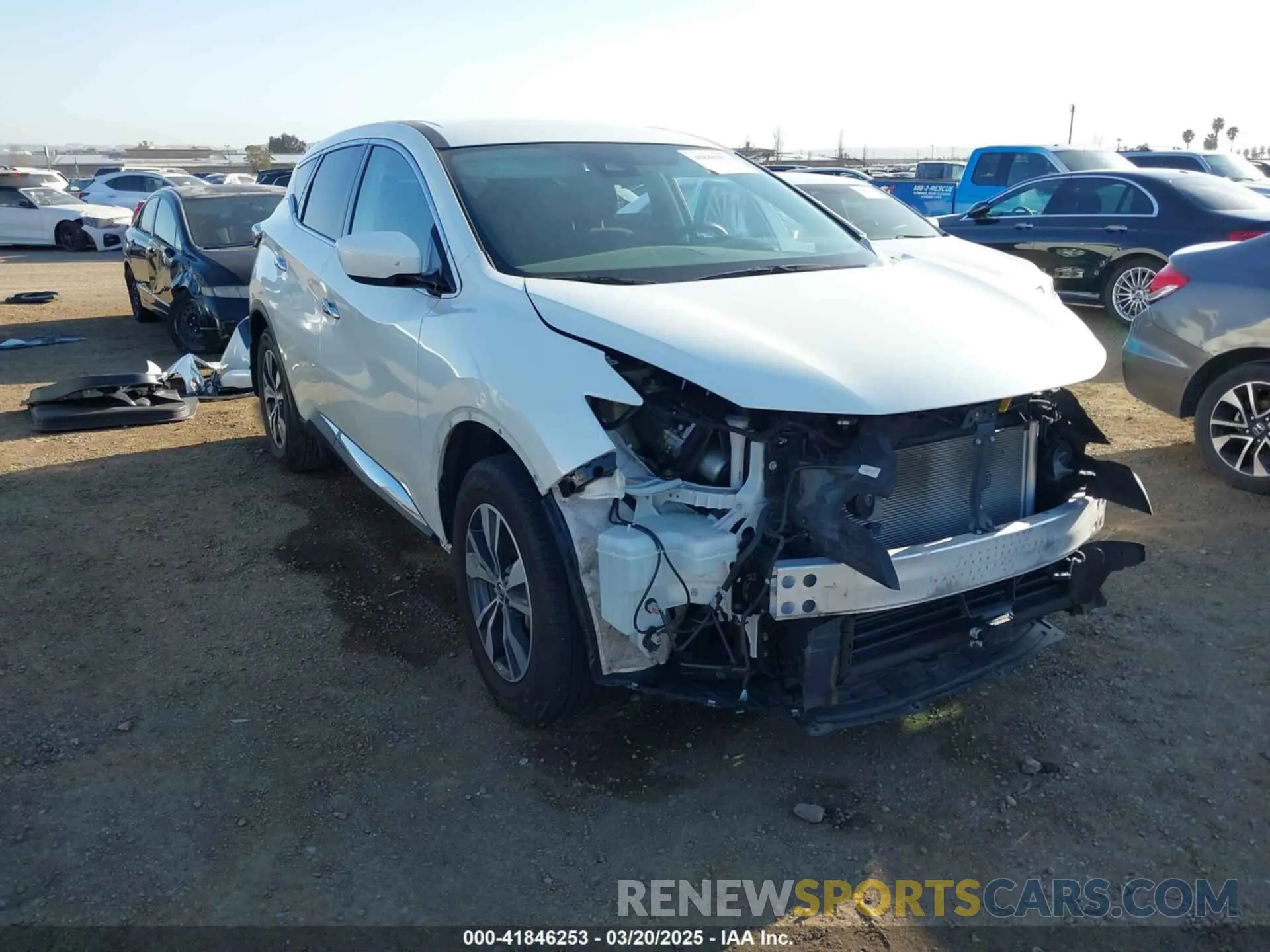 1 Photograph of a damaged car 5N1AZ2AJ7MC135523 NISSAN MURANO 2021