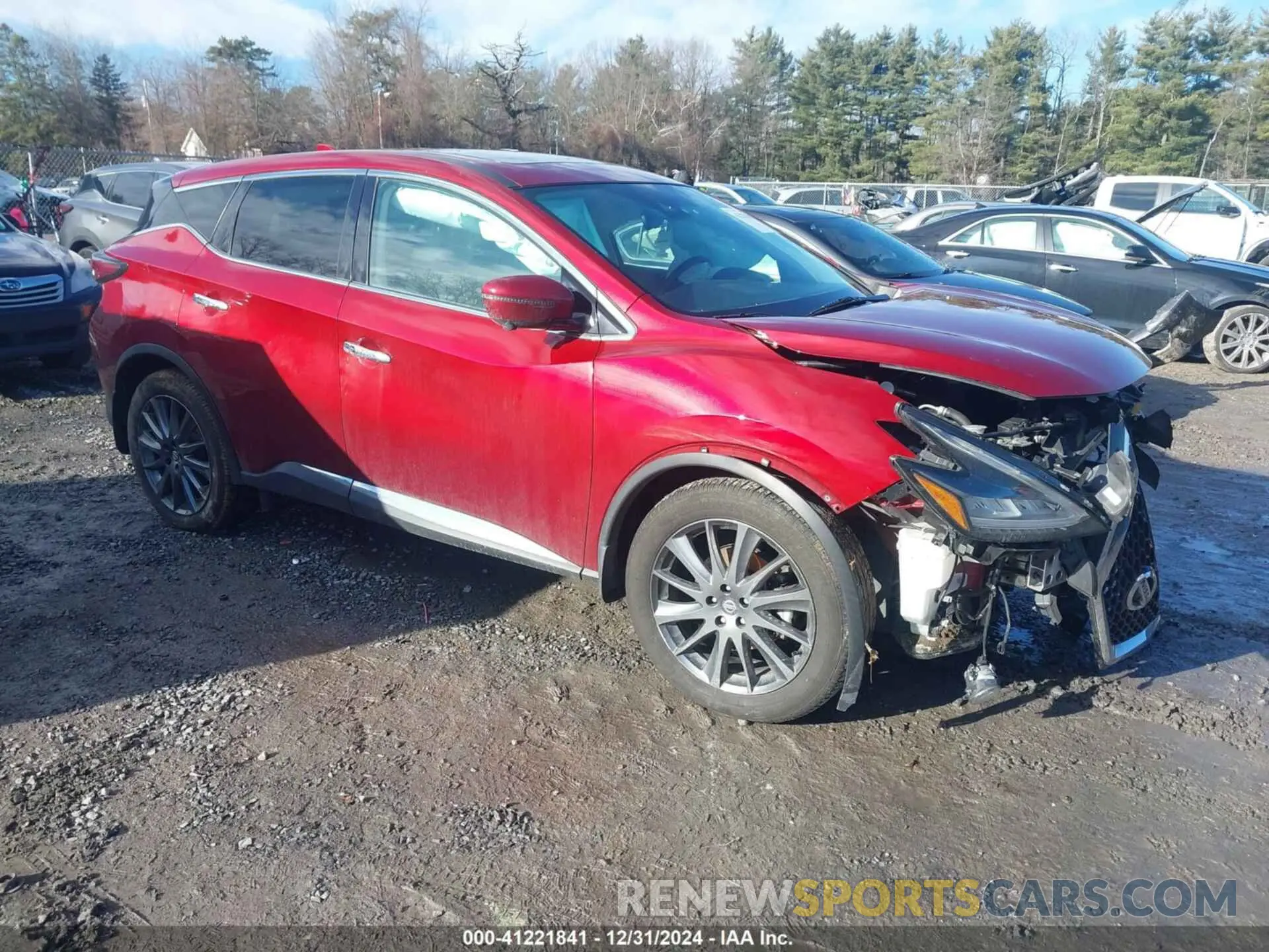 1 Photograph of a damaged car 5N1AZ2BS1MC132611 NISSAN MURANO 2021