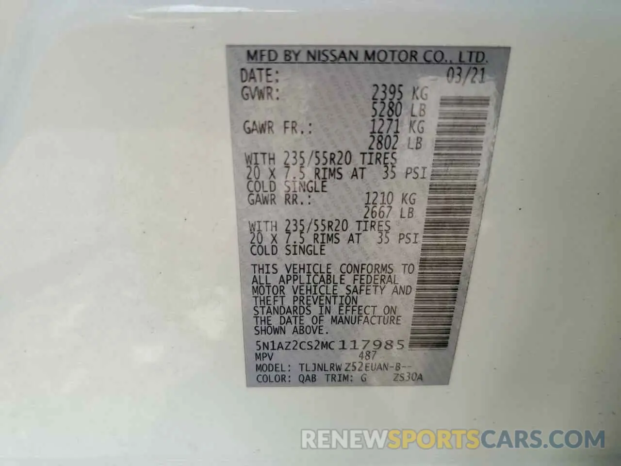 13 Photograph of a damaged car 5N1AZ2CS2MC117985 NISSAN MURANO 2021