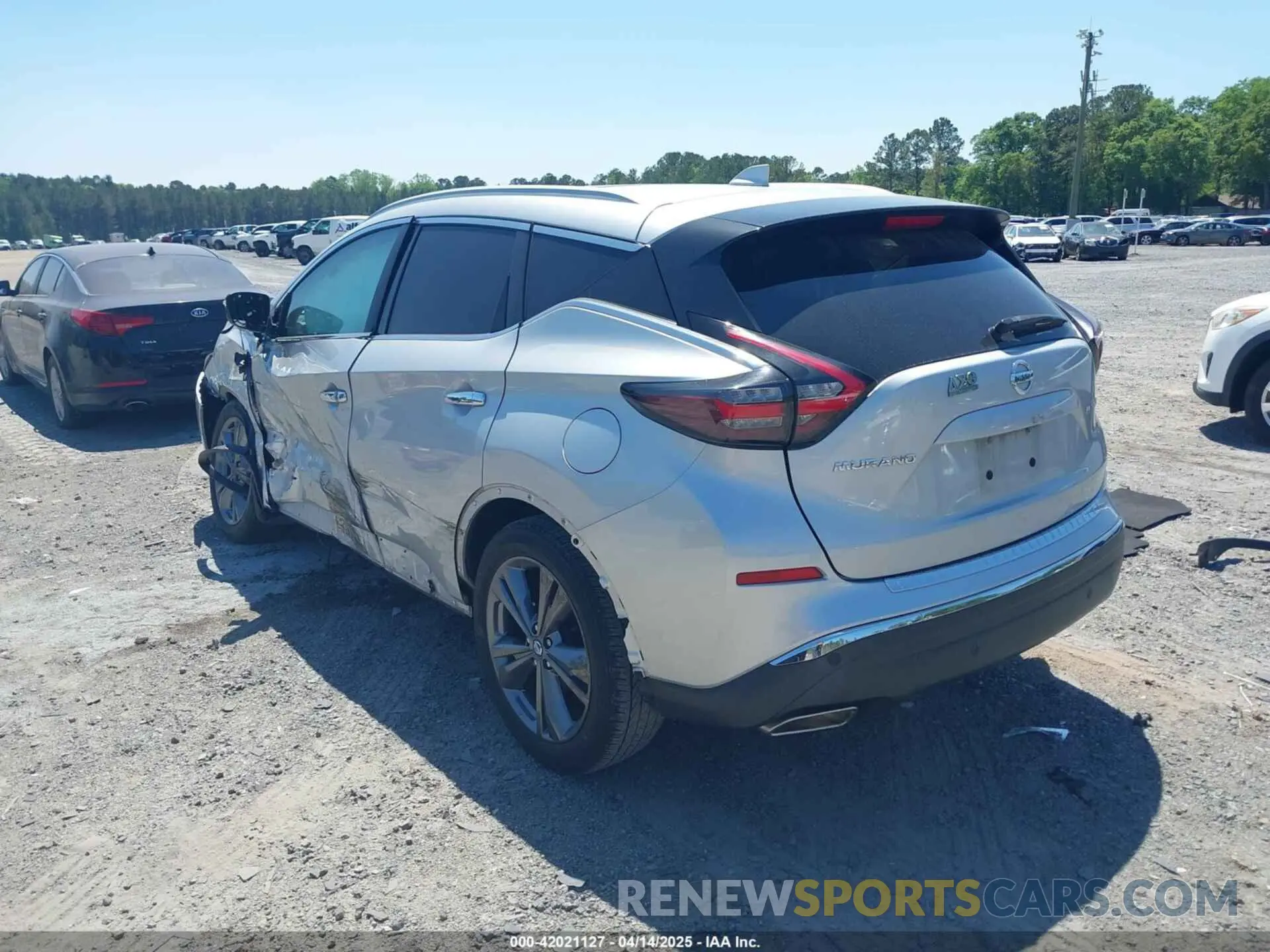 3 Photograph of a damaged car 5N1AZ2DJ8MC117592 NISSAN MURANO 2021