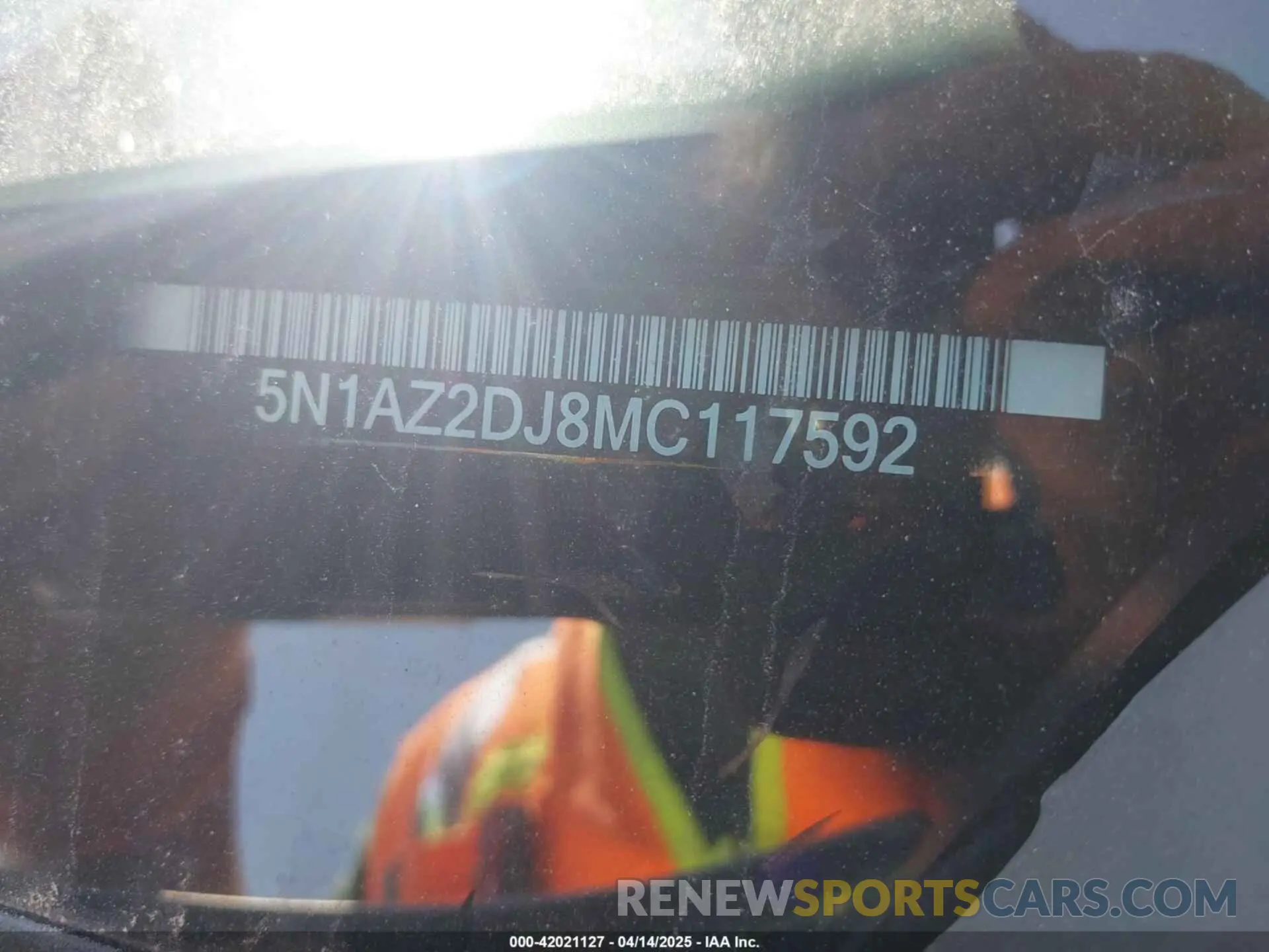 9 Photograph of a damaged car 5N1AZ2DJ8MC117592 NISSAN MURANO 2021