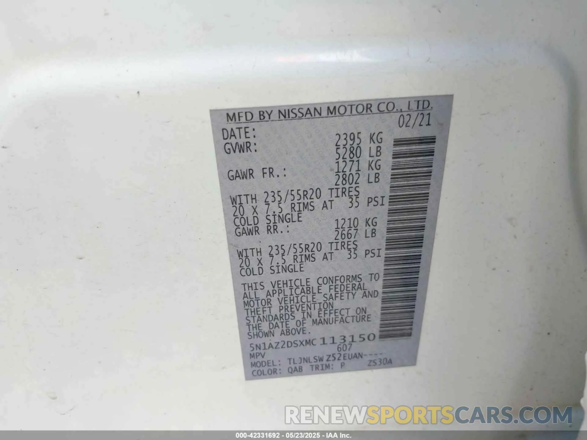 9 Photograph of a damaged car 5N1AZ2DSXMC113150 NISSAN MURANO 2021