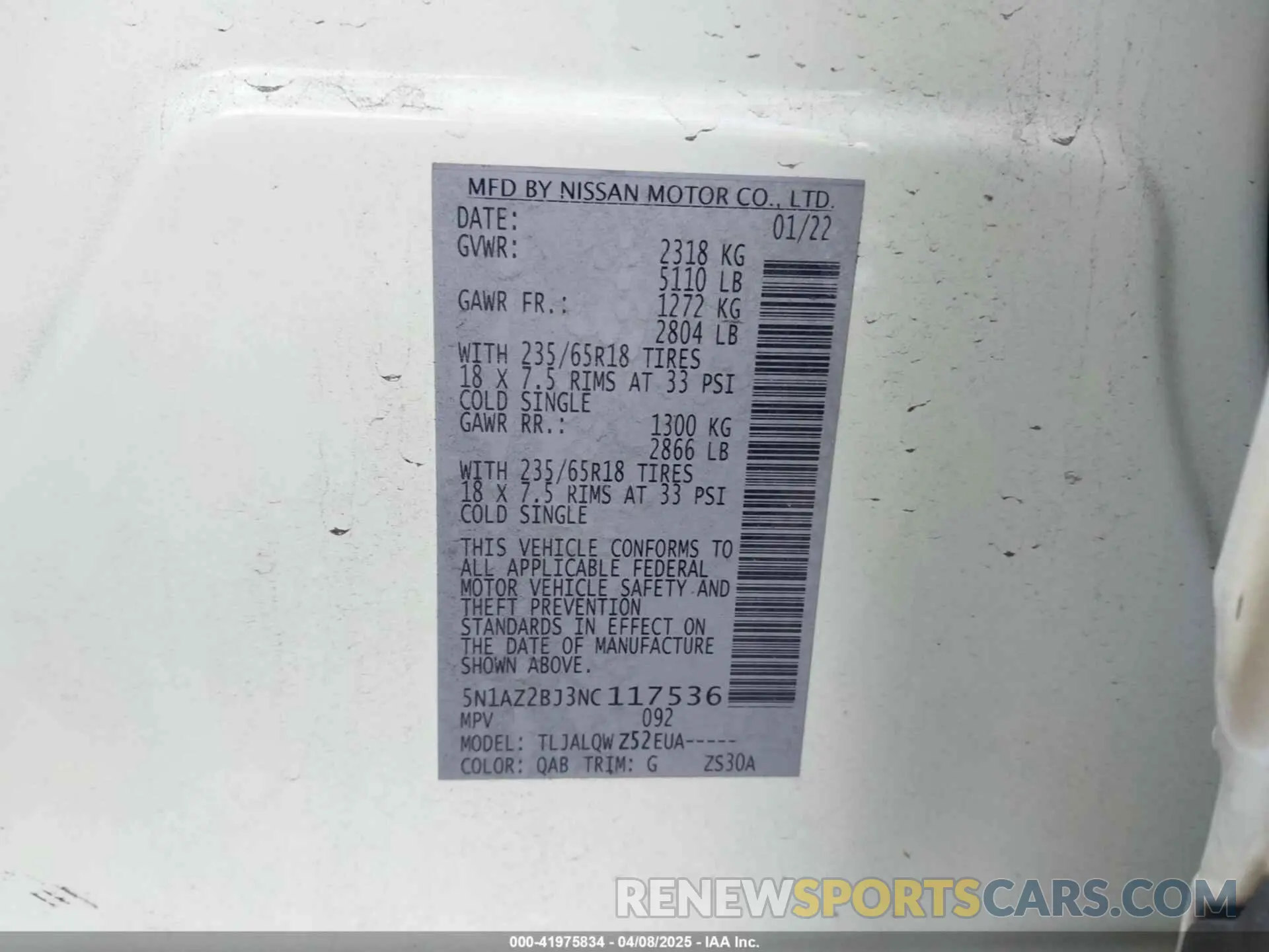 9 Photograph of a damaged car 5N1AZ2BJ3NC117536 NISSAN MURANO 2022