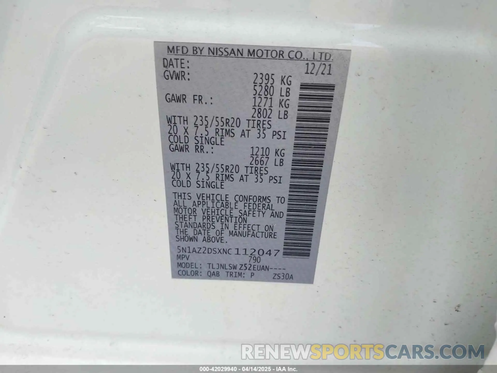 9 Photograph of a damaged car 5N1AZ2DSXNC112047 NISSAN MURANO 2022