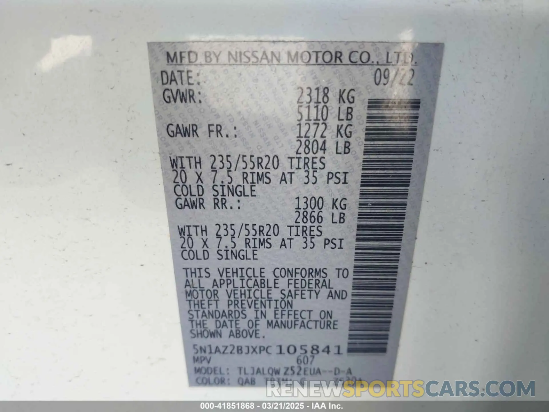 9 Photograph of a damaged car 5N1AZ2BJXPC105841 NISSAN MURANO 2023