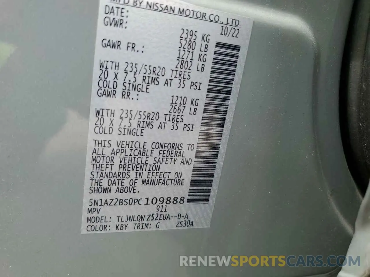 13 Photograph of a damaged car 5N1AZ2BS0PC109888 NISSAN MURANO 2023
