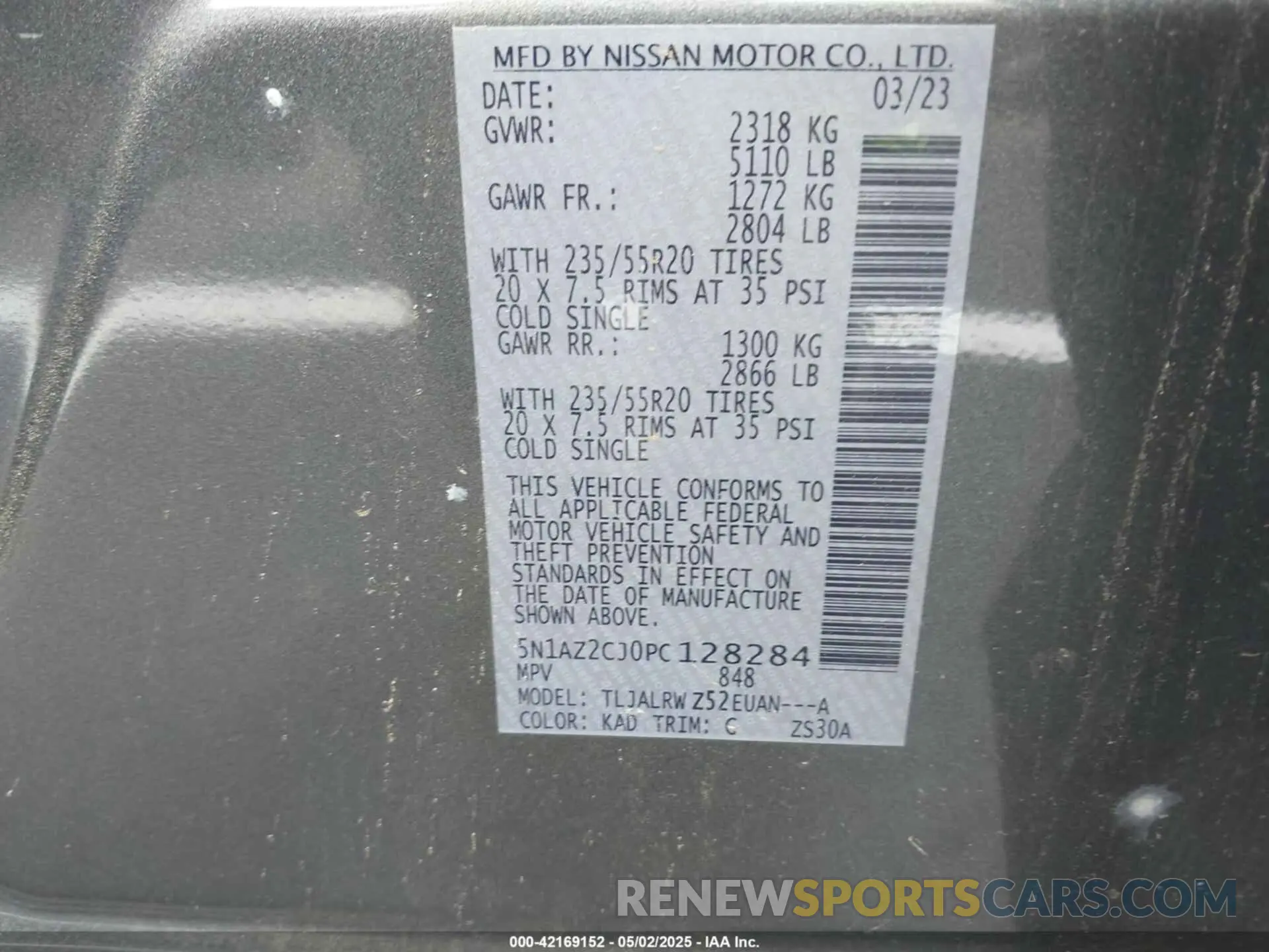 9 Photograph of a damaged car 5N1AZ2CJ0PC128284 NISSAN MURANO 2023