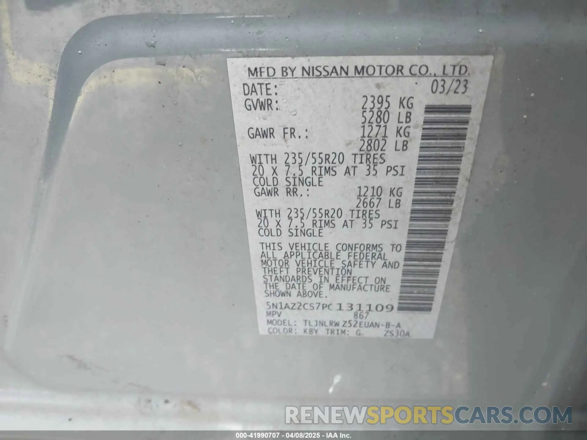 9 Photograph of a damaged car 5N1AZ2CS7PC131109 NISSAN MURANO 2023