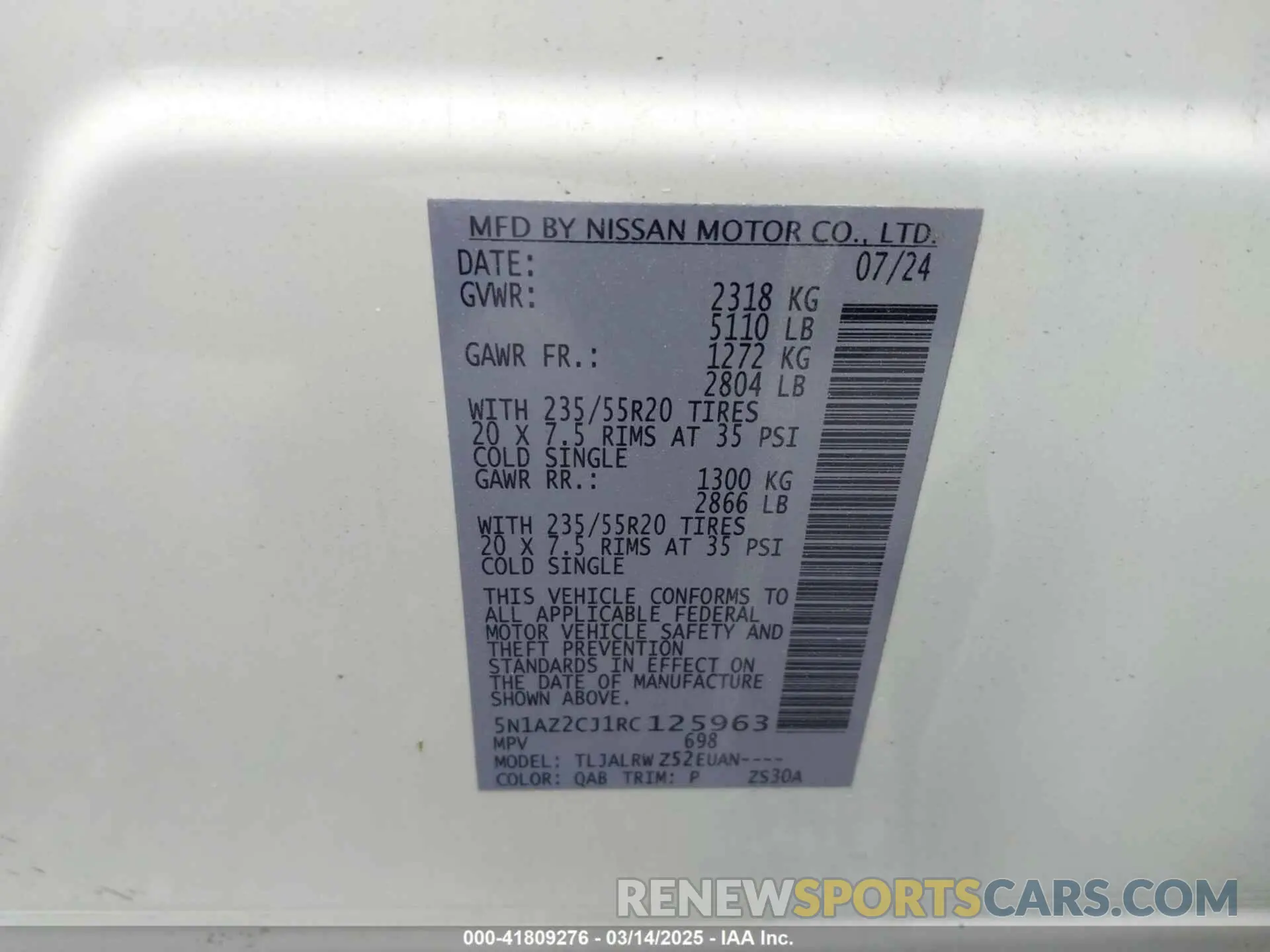 9 Photograph of a damaged car 5N1AZ2CJ1RC125963 NISSAN MURANO 2024