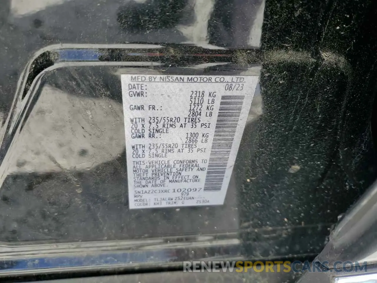 13 Photograph of a damaged car 5N1AZ2CJXRC102097 NISSAN MURANO 2024