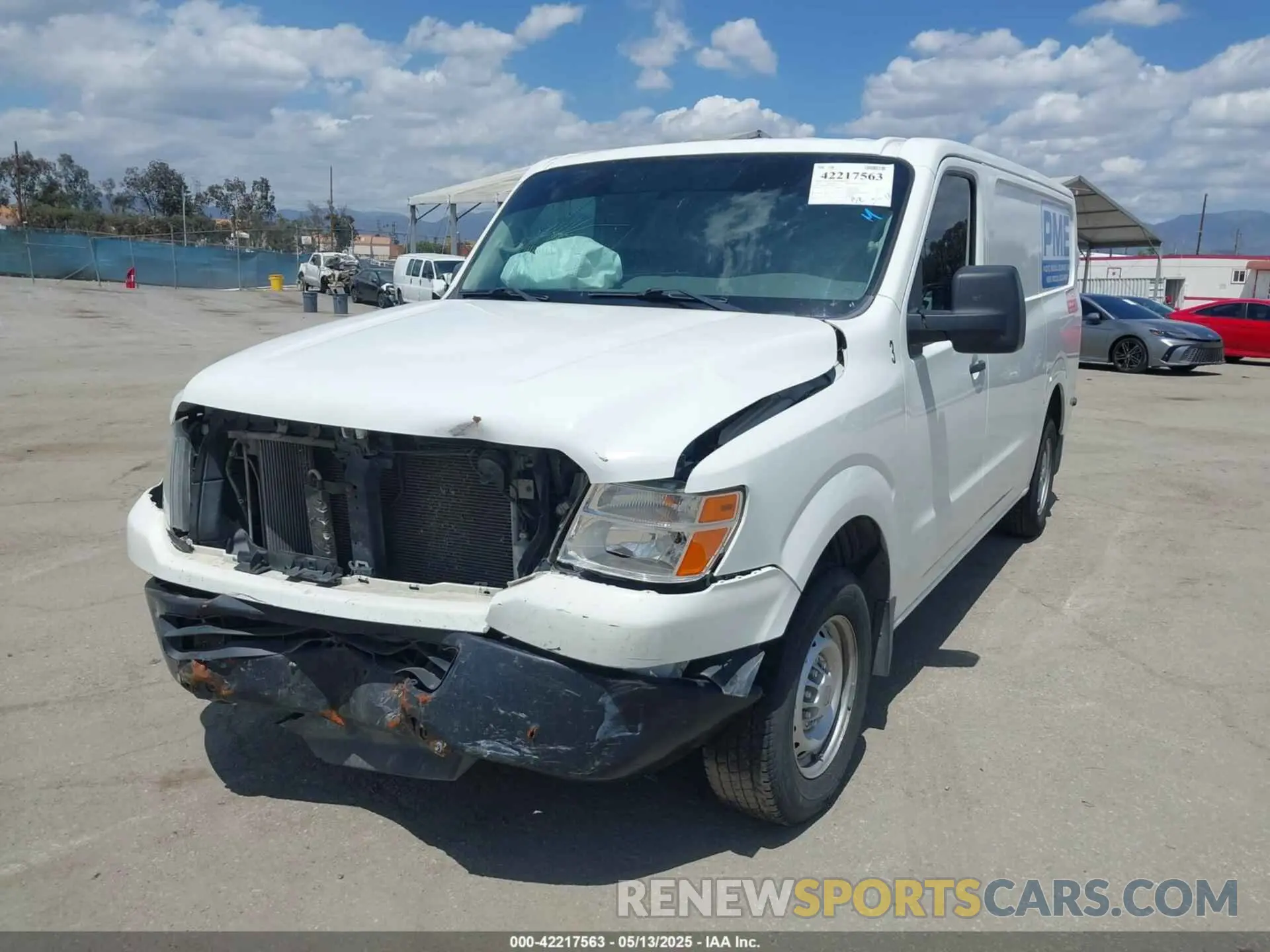 2 Photograph of a damaged car 1N6BF0KMXLN802857 NISSAN NV CARGO NV1500 2020