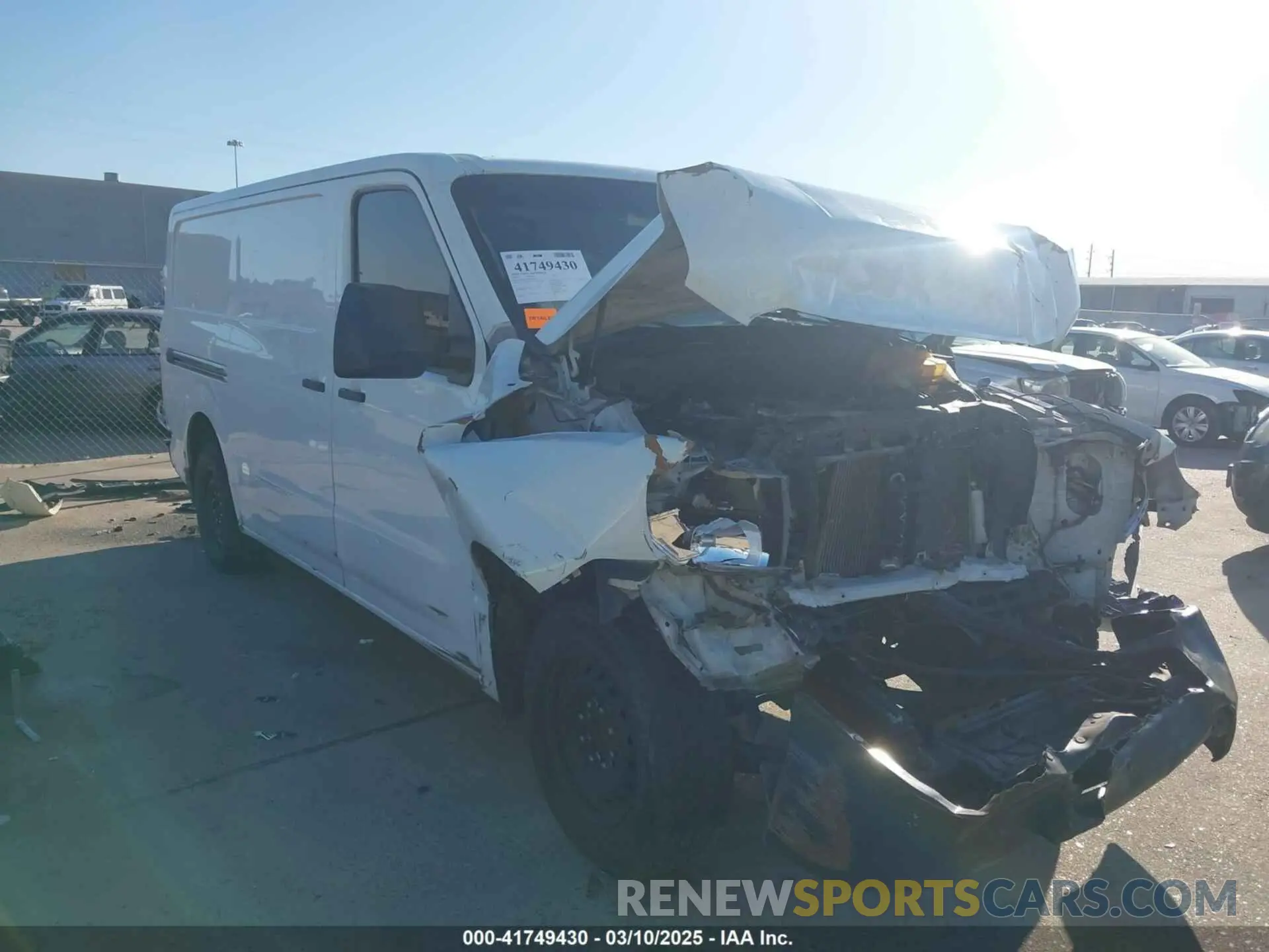 1 Photograph of a damaged car 1N6BF0KY4LN810374 NISSAN NV CARGO NV2500 HD 2020