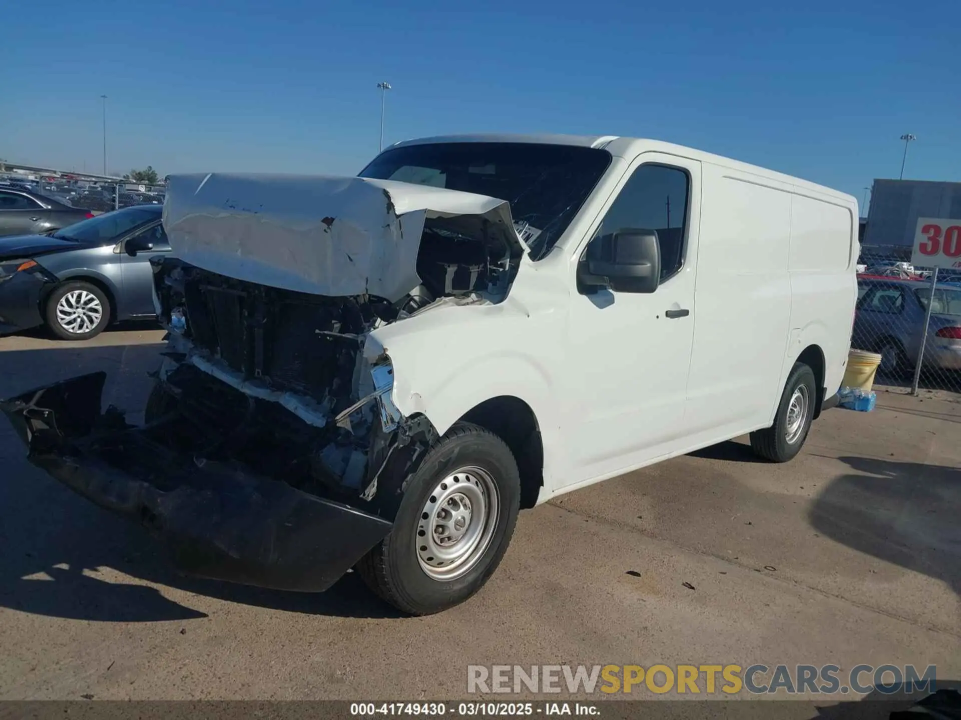 2 Photograph of a damaged car 1N6BF0KY4LN810374 NISSAN NV CARGO NV2500 HD 2020
