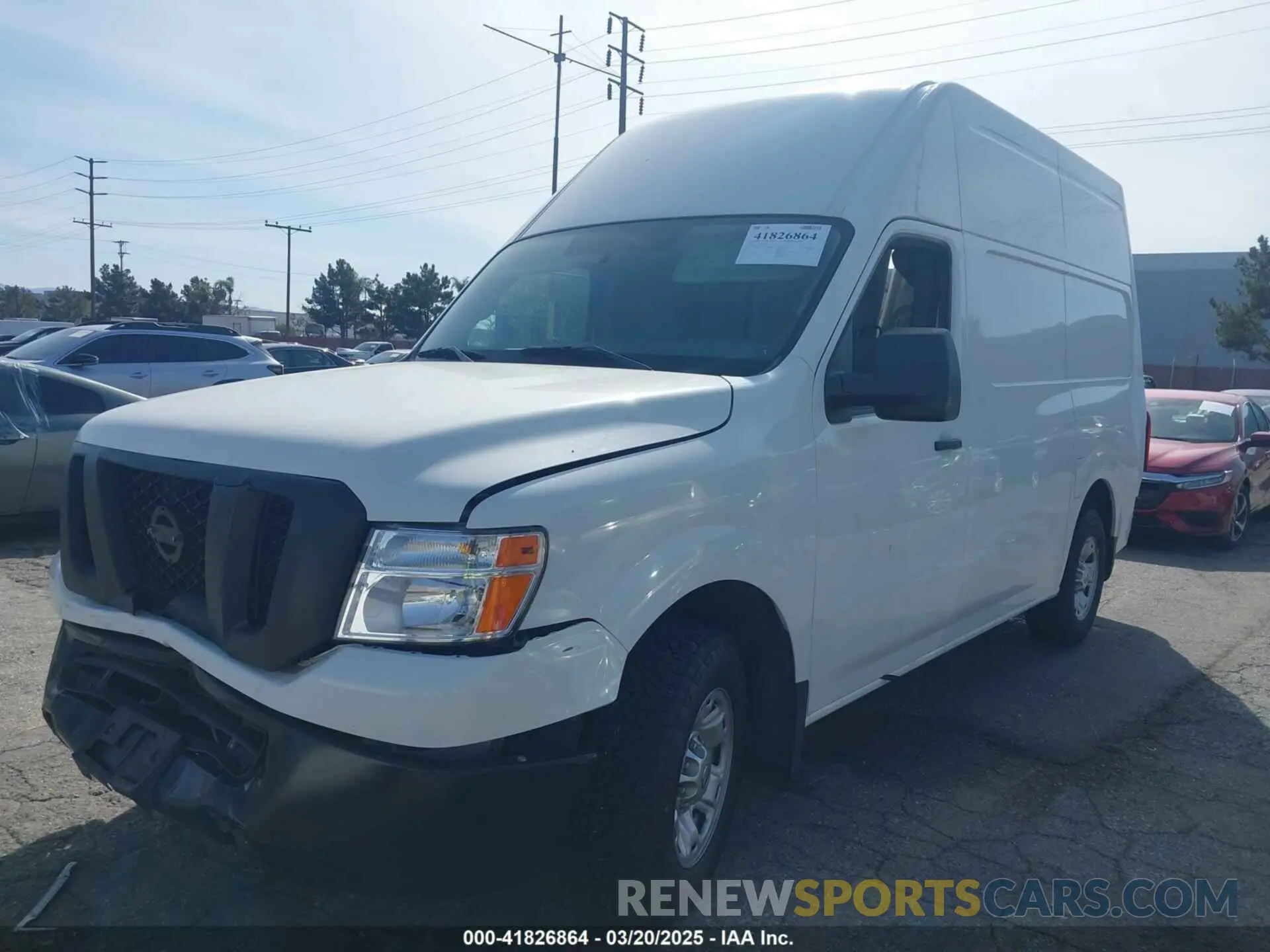 2 Photograph of a damaged car 1N6BF0LY3LN811787 NISSAN NV CARGO NV2500 HD 2020