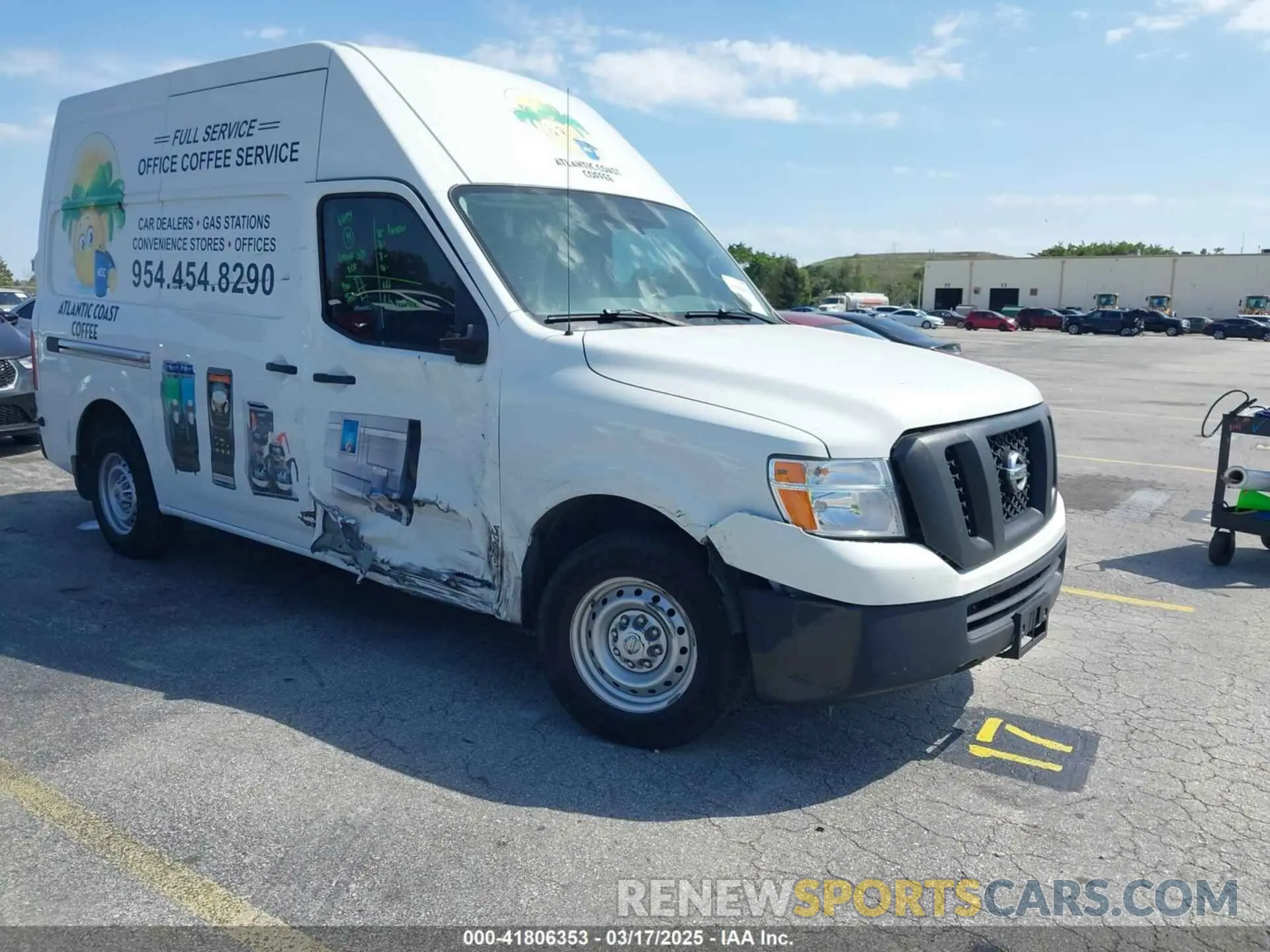 1 Photograph of a damaged car 1N6BF0LY1MN804323 NISSAN NV CARGO NV2500 HD 2021