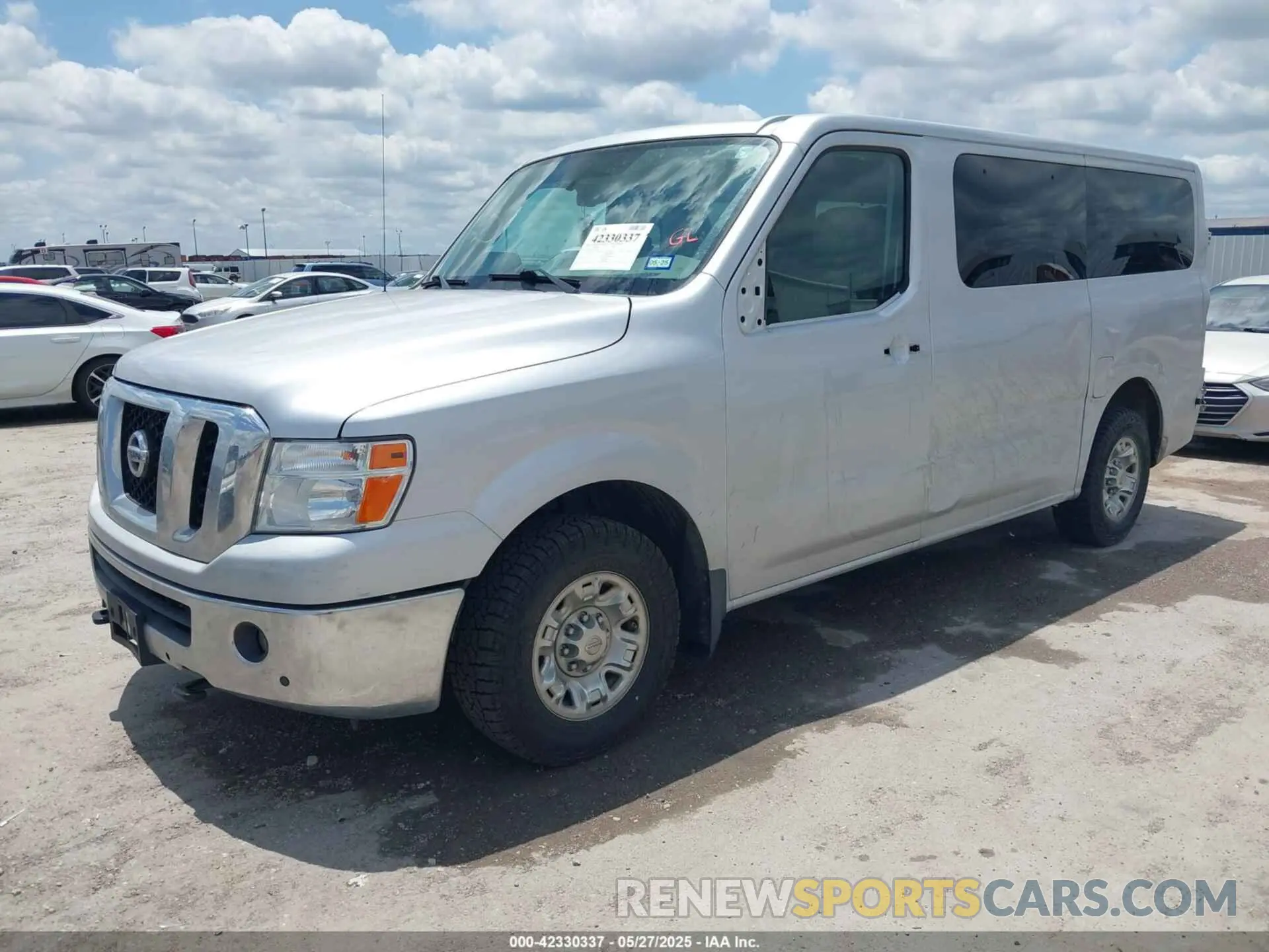 2 Photograph of a damaged car 5BZAF0AA2KN852771 NISSAN NV PASSENGER NV3500 HD 2019