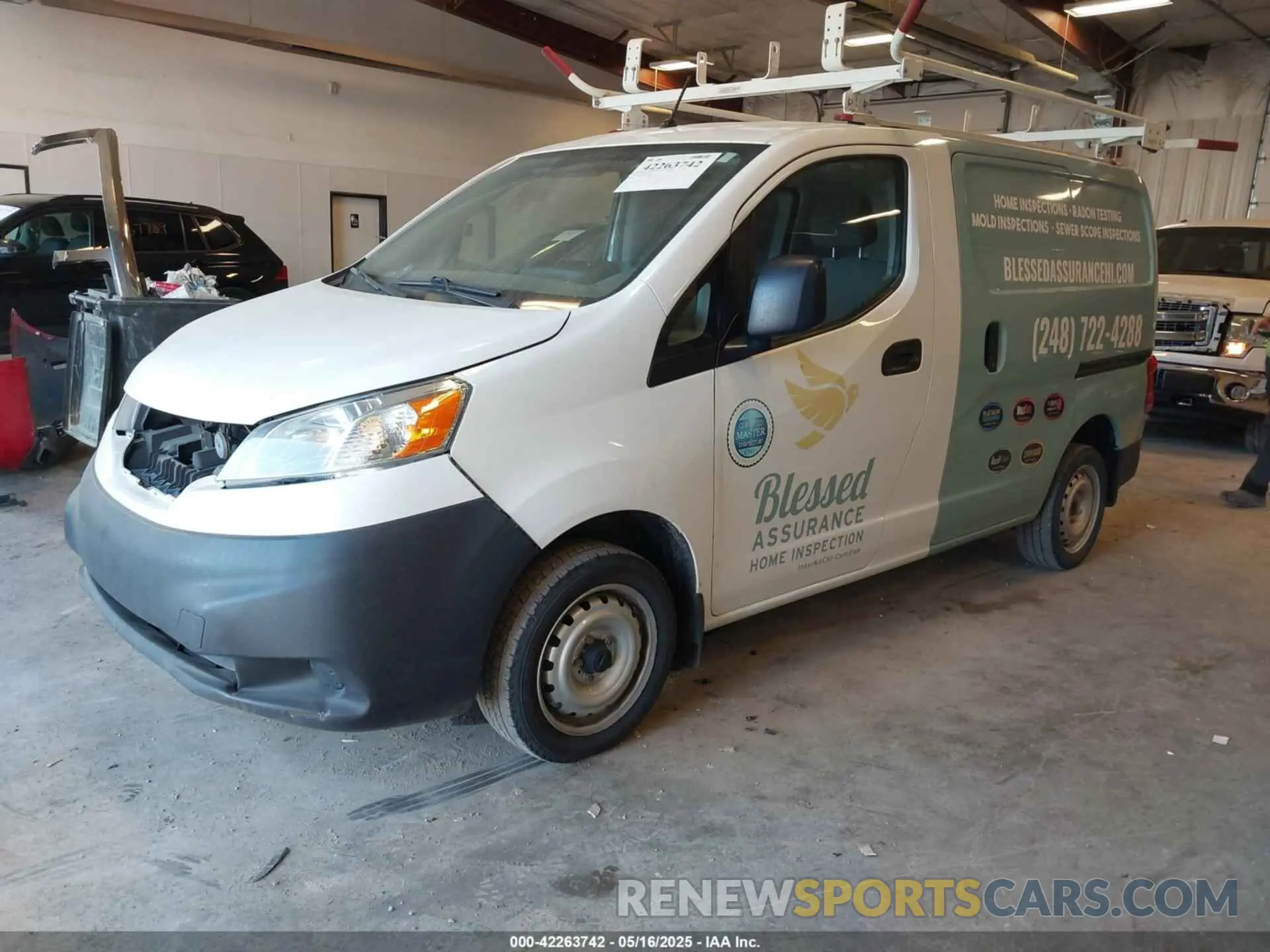 2 Photograph of a damaged car 3N6CM0KN9KK699096 NISSAN NV200 2019