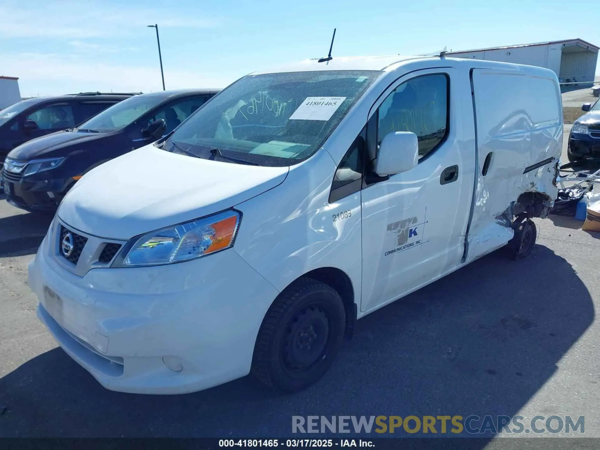 2 Photograph of a damaged car 3N6CM0KN5MK698224 NISSAN NV200  CARGO 2021