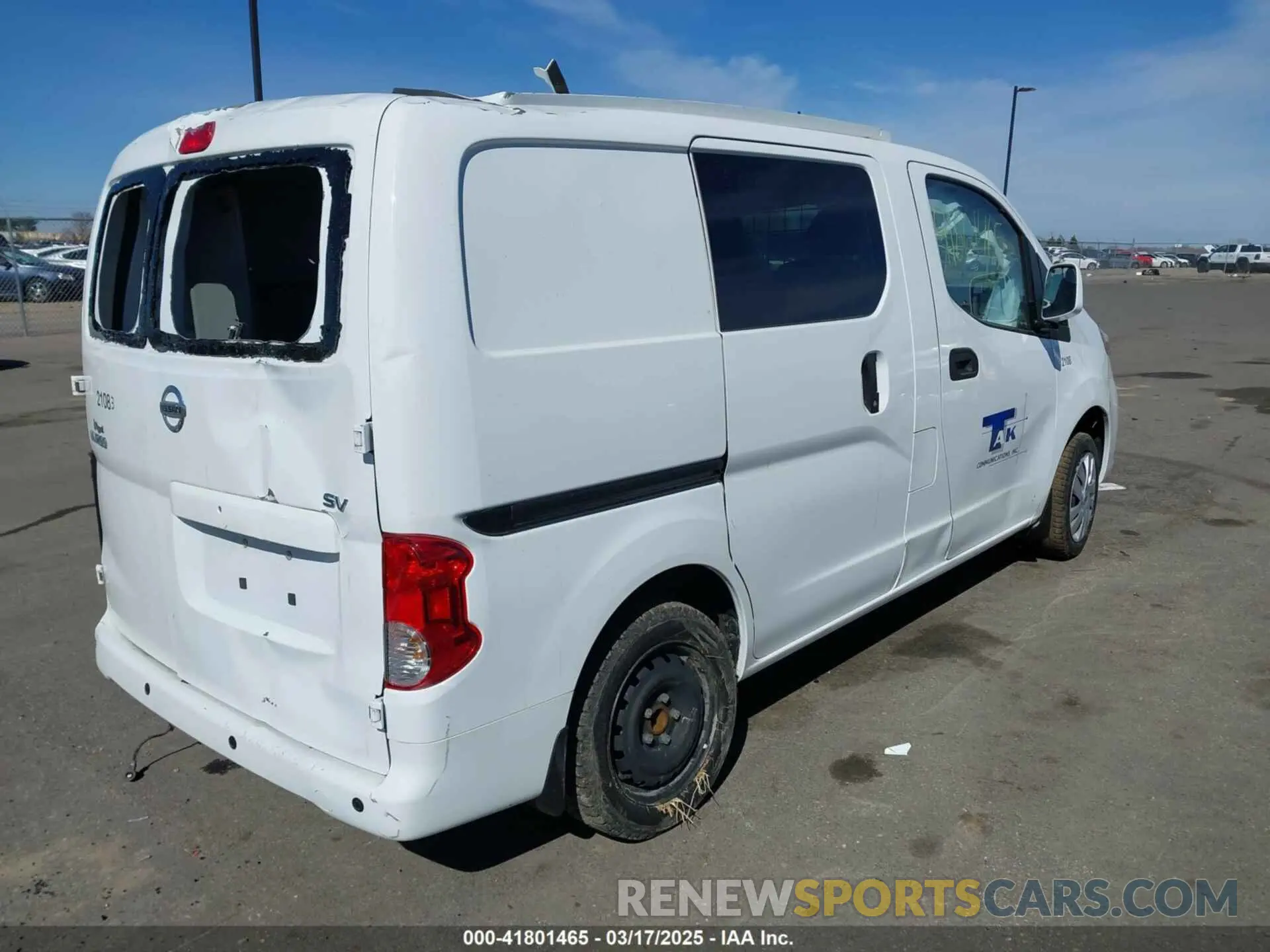 4 Photograph of a damaged car 3N6CM0KN5MK698224 NISSAN NV200  CARGO 2021
