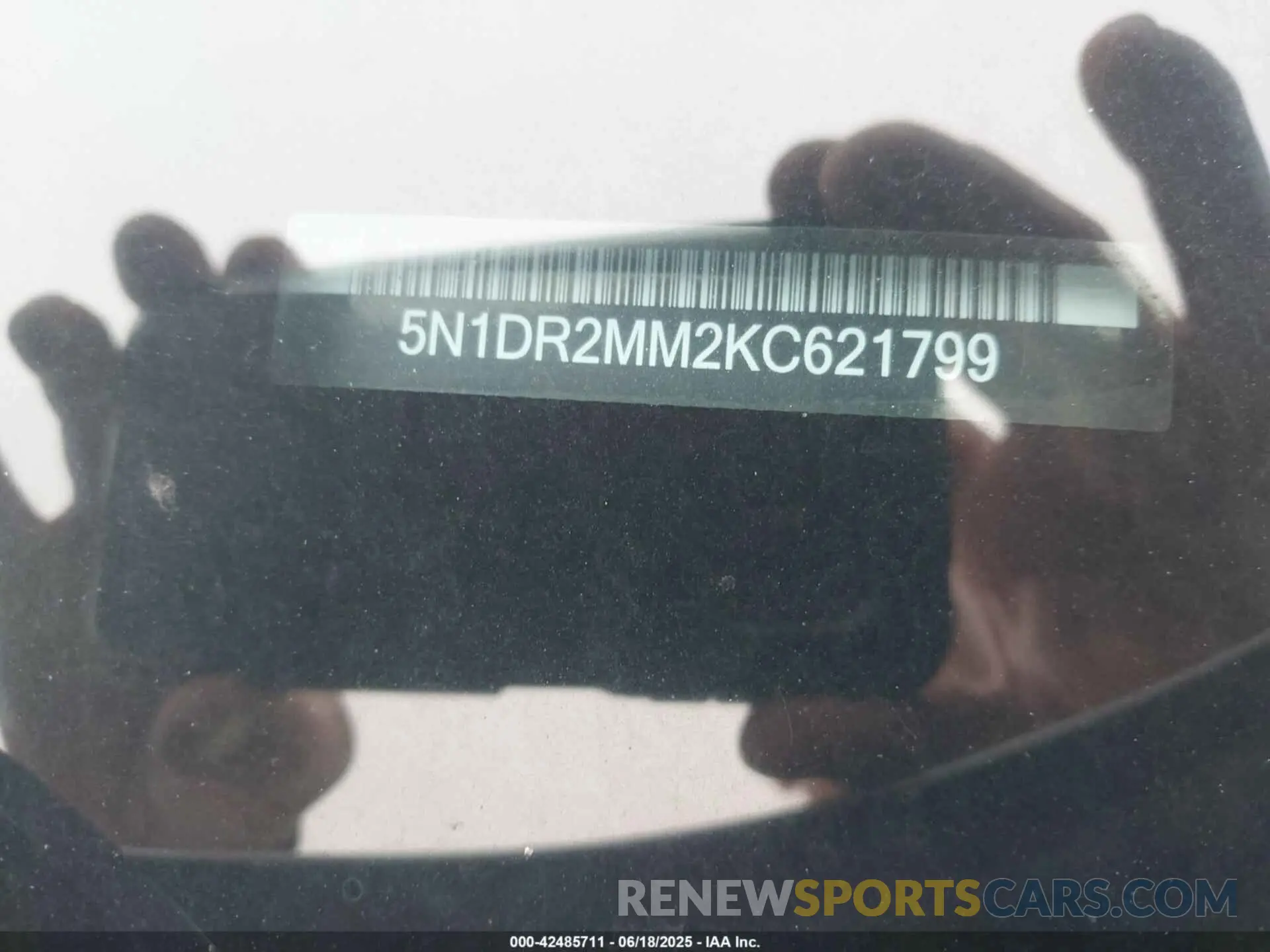 18 Photograph of a damaged car 5N1DR2MM2KC621799 NISSAN PATHFINDER 2019