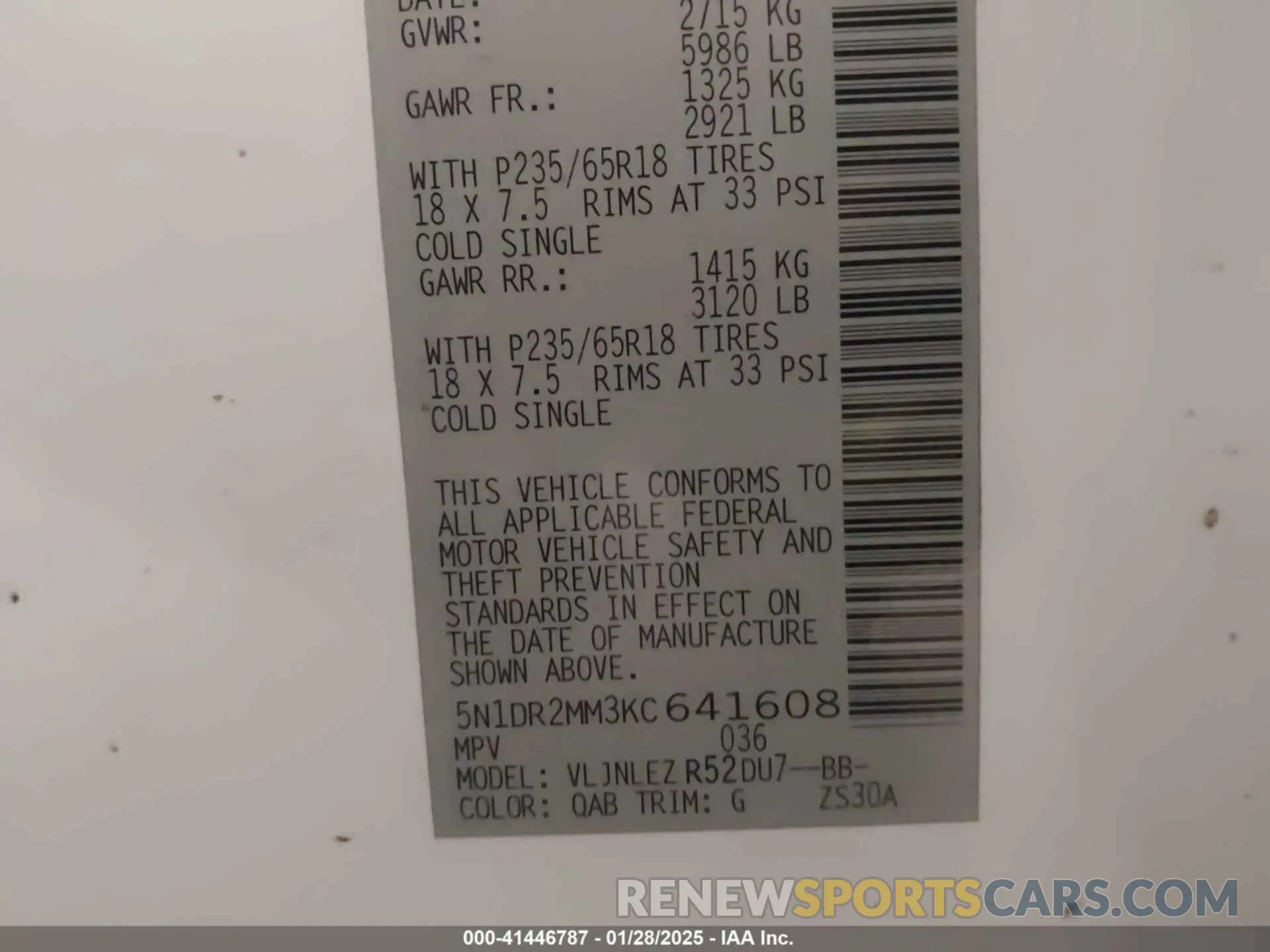 9 Photograph of a damaged car 5N1DR2MM3KC641608 NISSAN PATHFINDER 2019