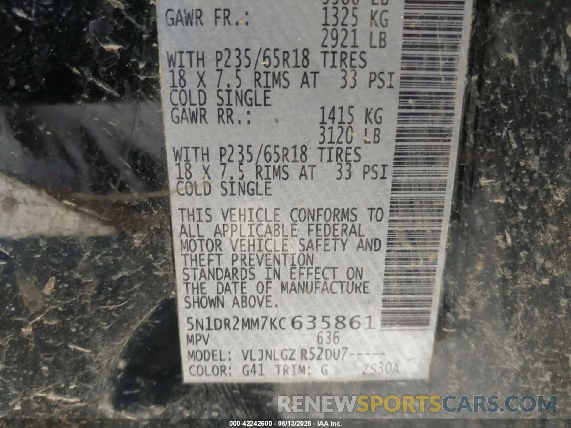 9 Photograph of a damaged car 5N1DR2MM7KC635861 NISSAN PATHFINDER 2019