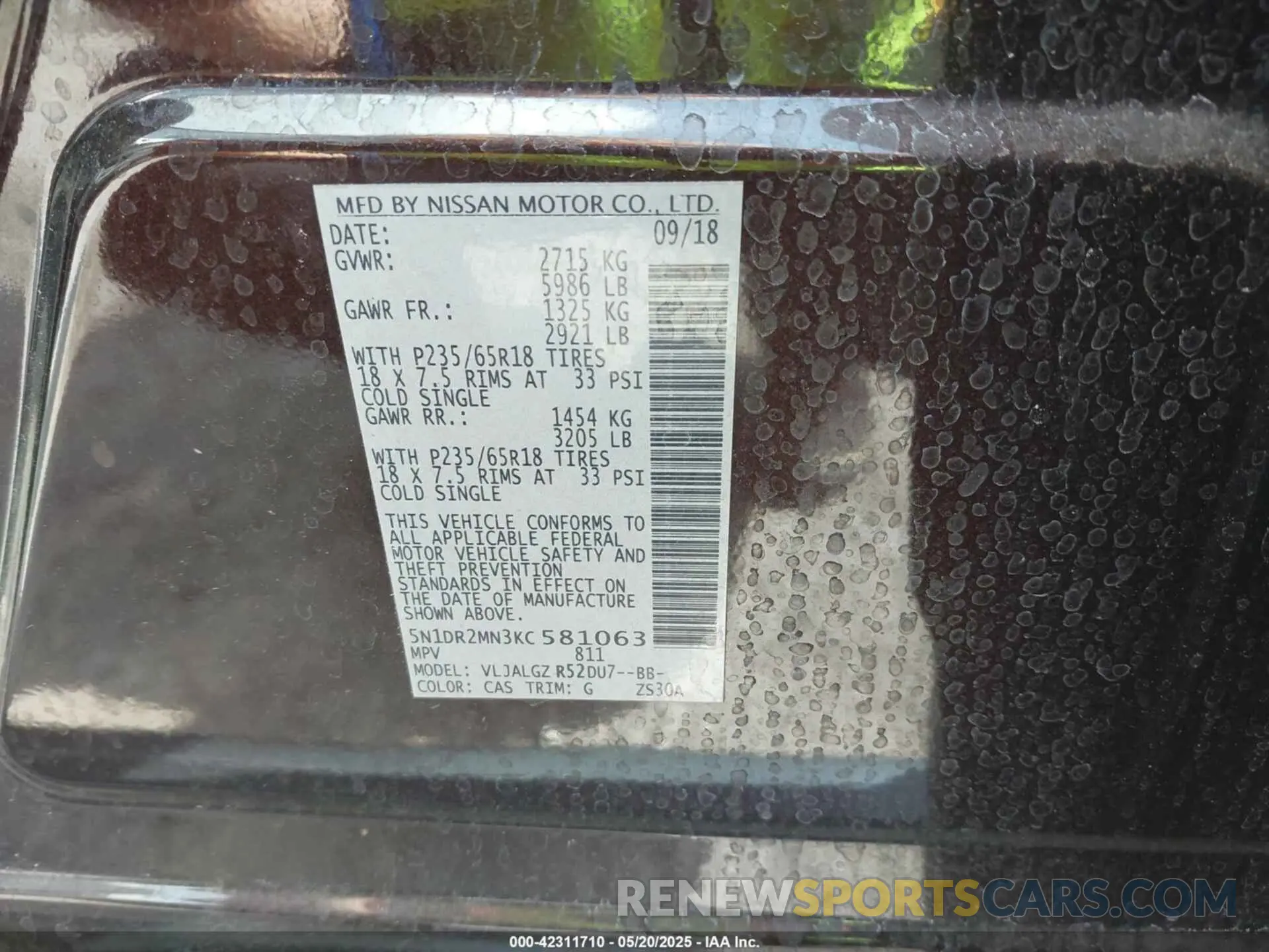 9 Photograph of a damaged car 5N1DR2MN3KC581063 NISSAN PATHFINDER 2019