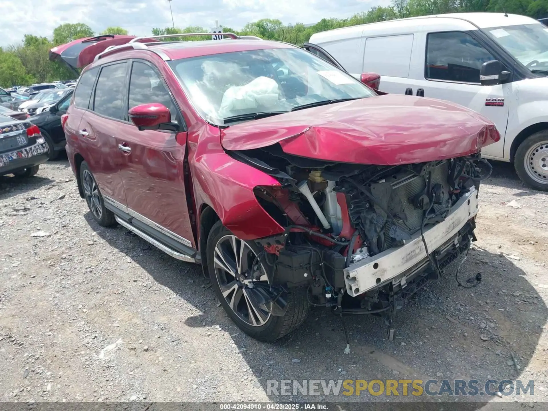 1 Photograph of a damaged car 5N1DR2MN7KC636291 NISSAN PATHFINDER 2019