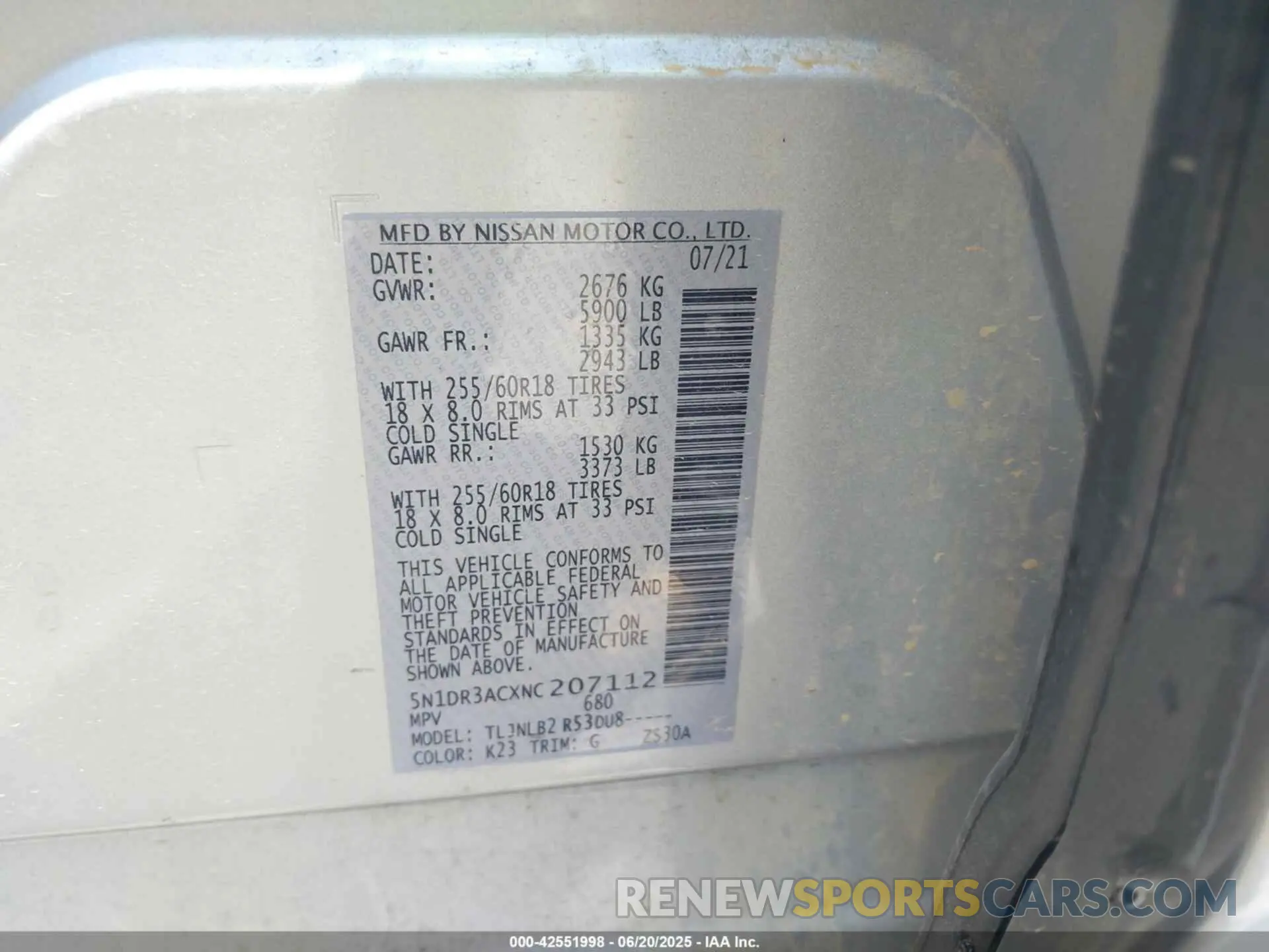 9 Photograph of a damaged car 5N1DR3ACXNC207112 NISSAN PATHFINDER 2022