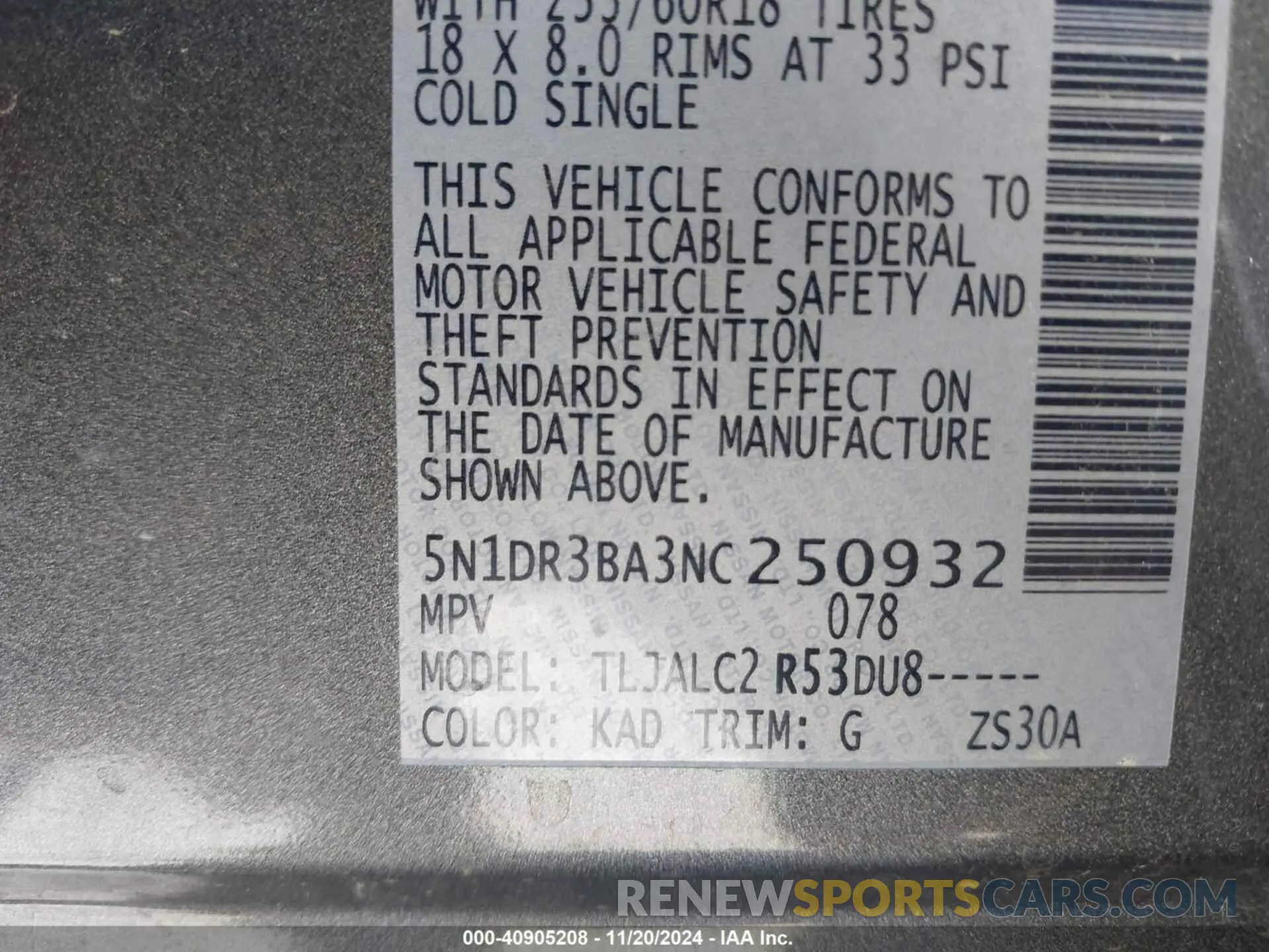9 Photograph of a damaged car 5N1DR3BA3NC250932 NISSAN PATHFINDER 2022