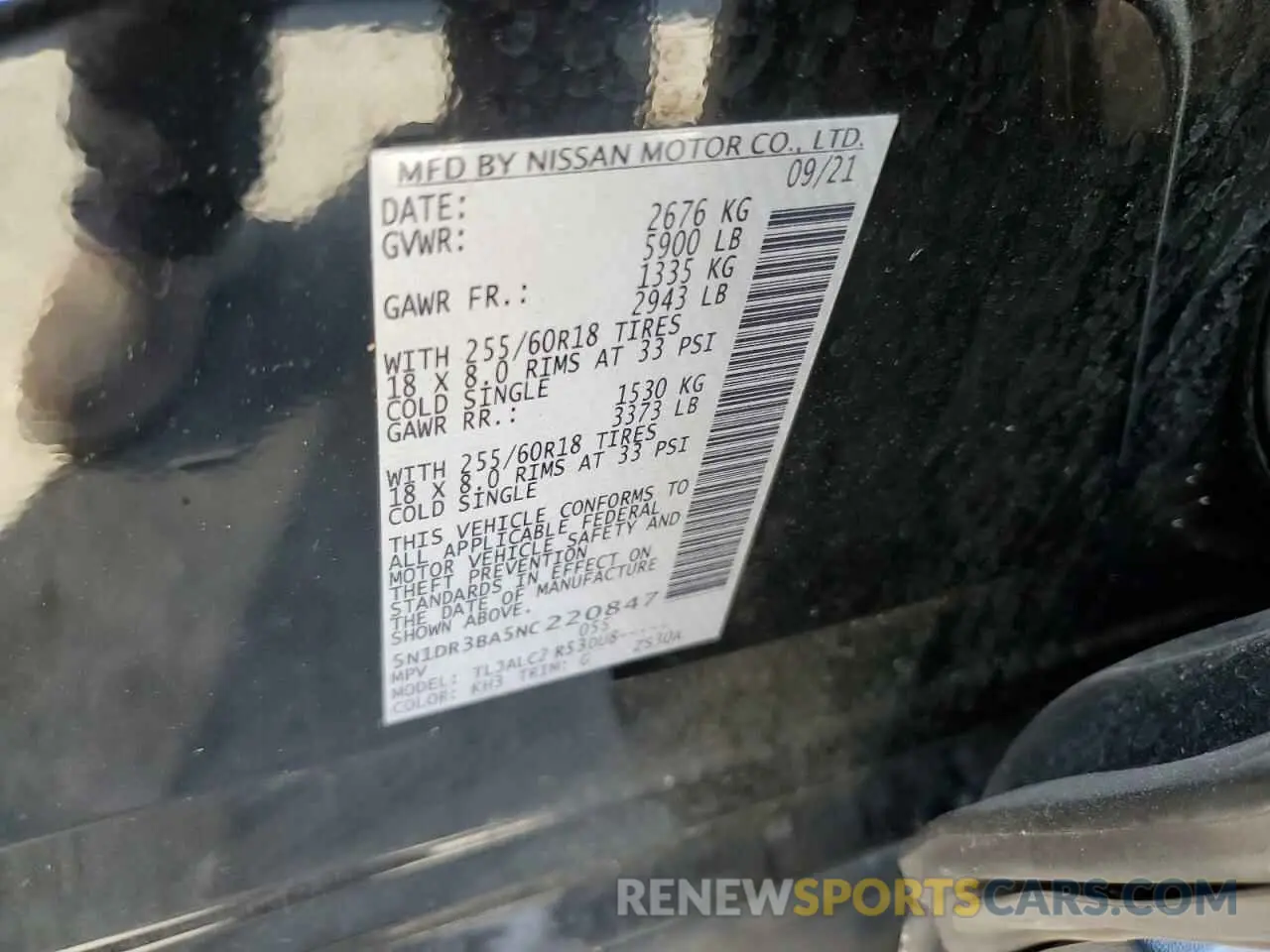 13 Photograph of a damaged car 5N1DR3BA5NC220847 NISSAN PATHFINDER 2022