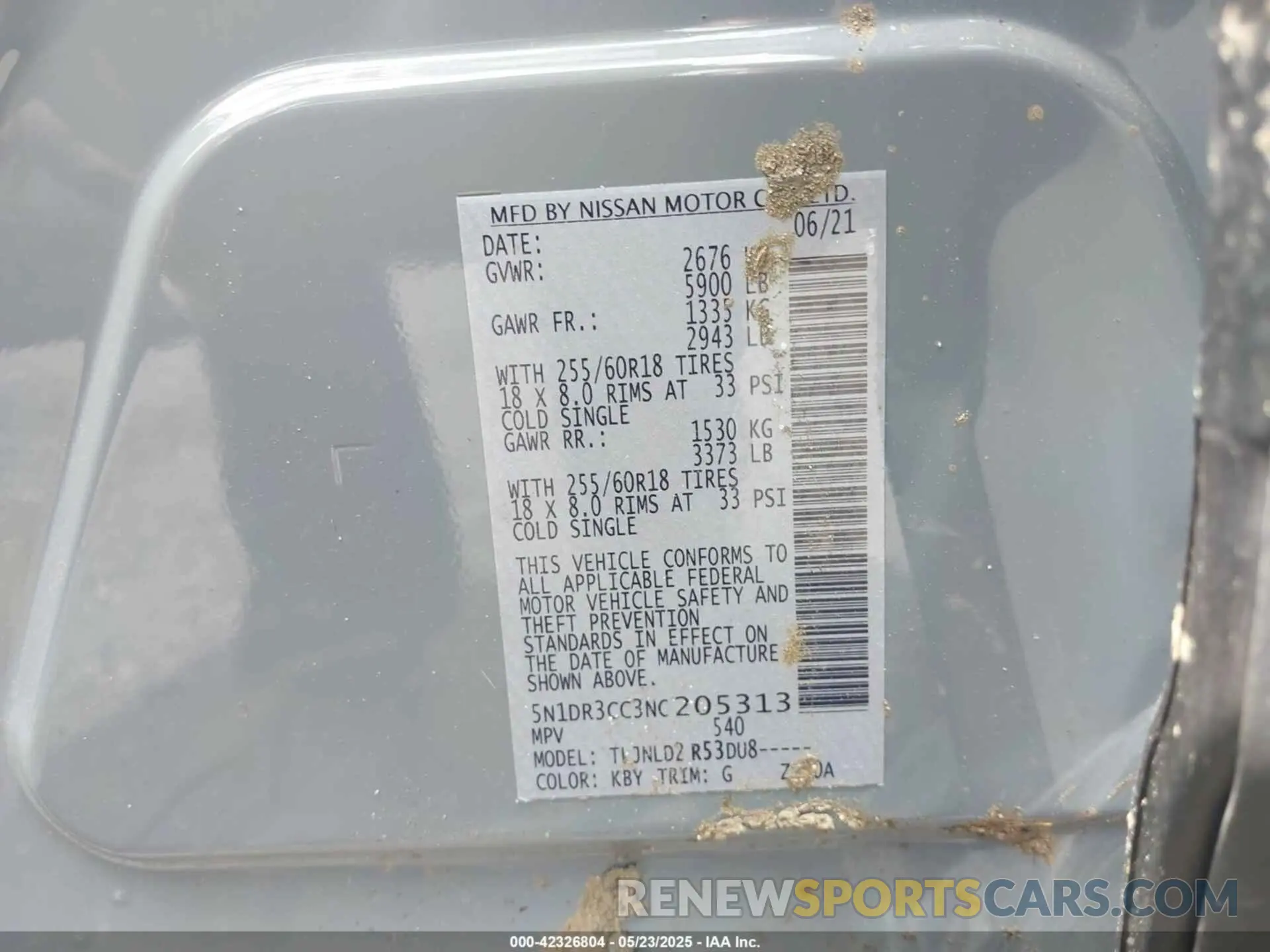 9 Photograph of a damaged car 5N1DR3CC3NC205313 NISSAN PATHFINDER 2022