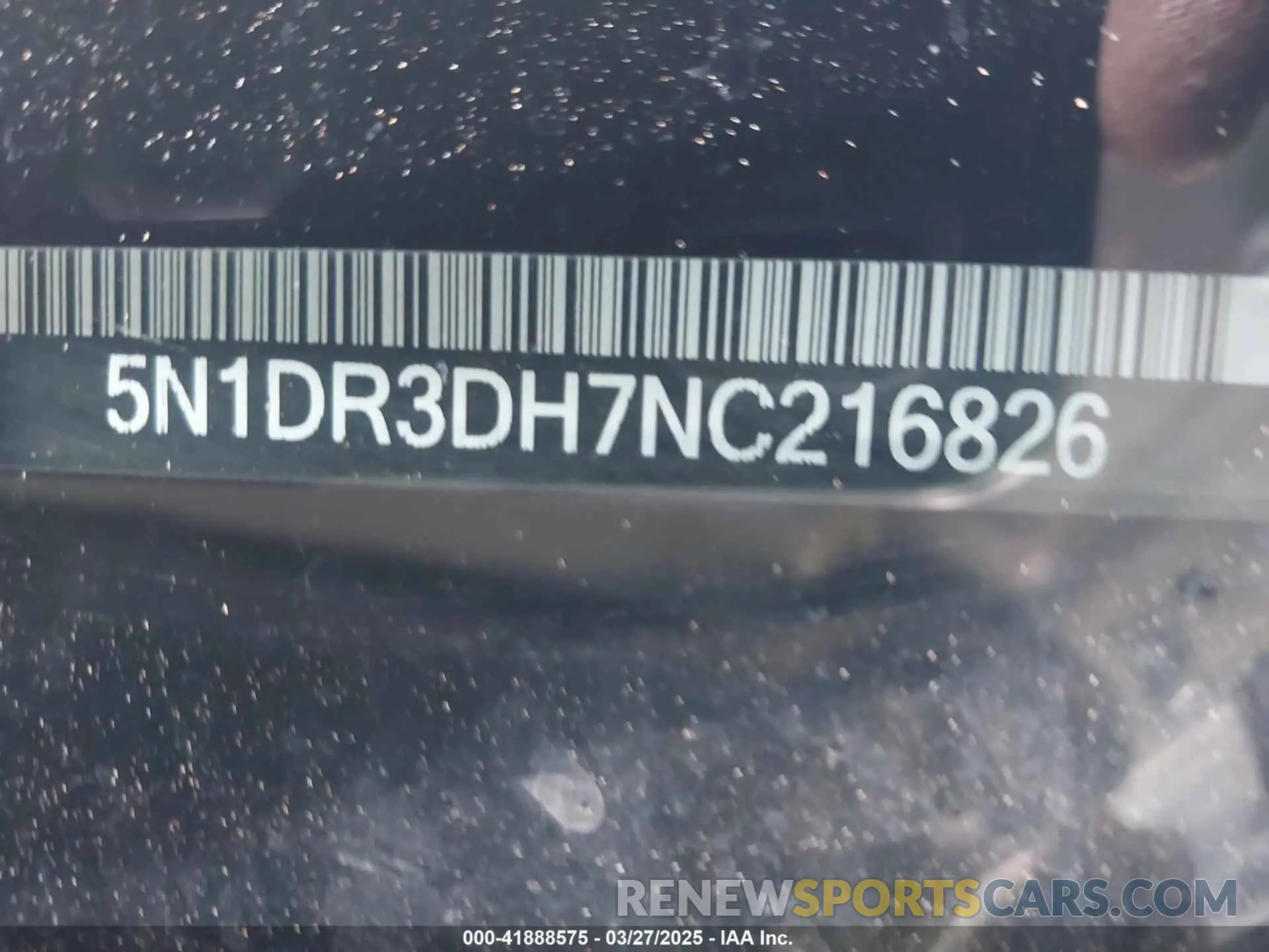 9 Photograph of a damaged car 5N1DR3DH7NC216826 NISSAN PATHFINDER 2022