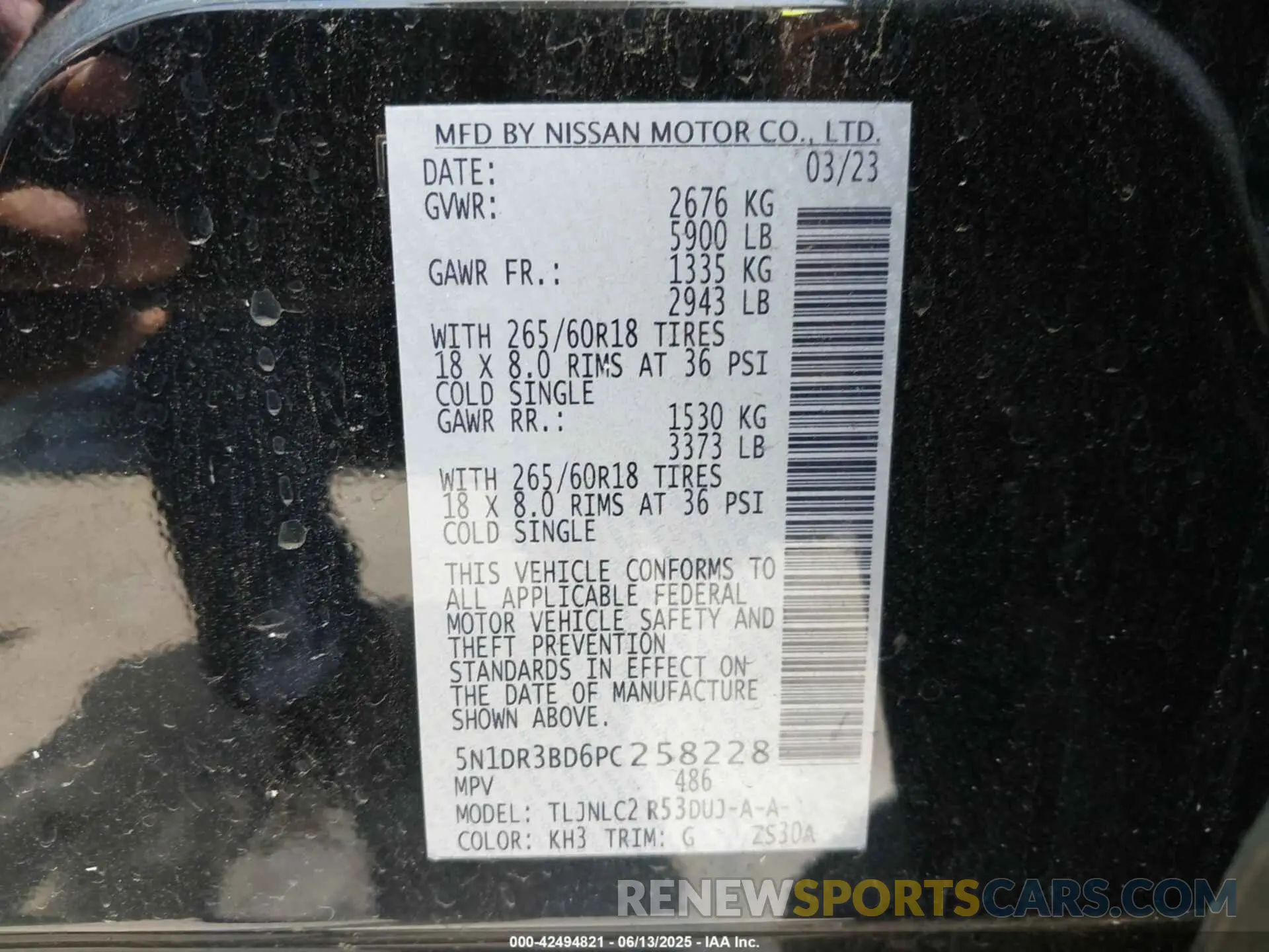 9 Photograph of a damaged car 5N1DR3BD6PC258228 NISSAN PATHFINDER 2023