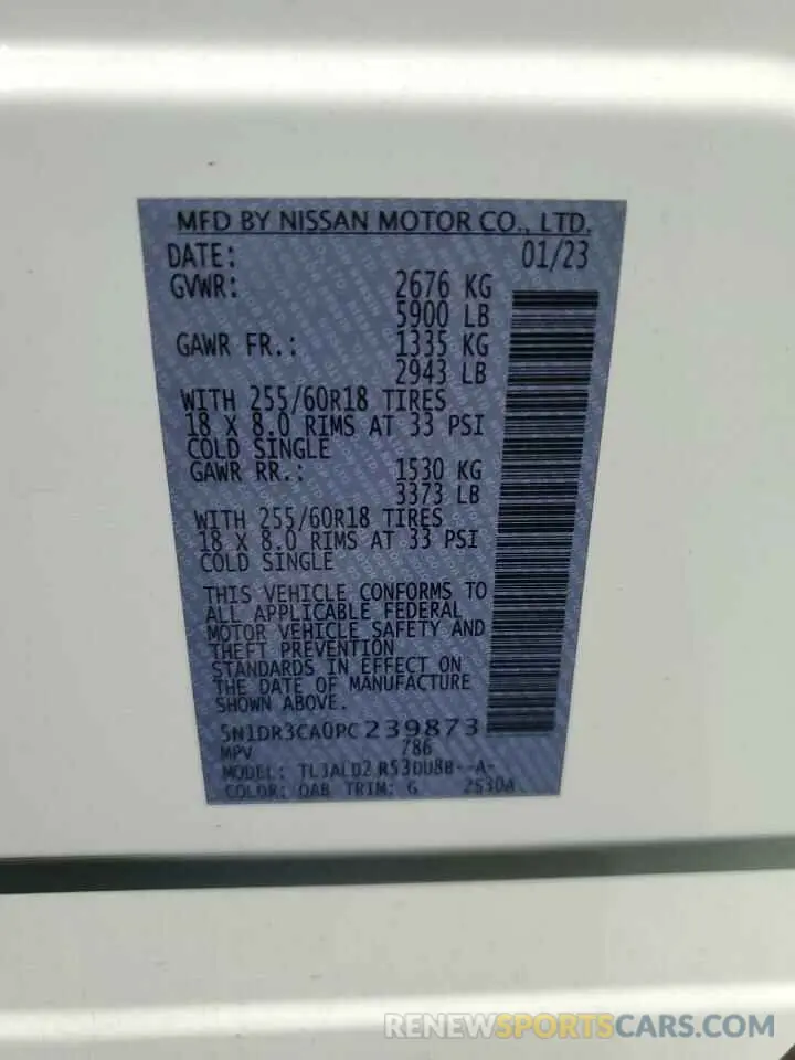 13 Photograph of a damaged car 5N1DR3CA0PC239873 NISSAN PATHFINDER 2023