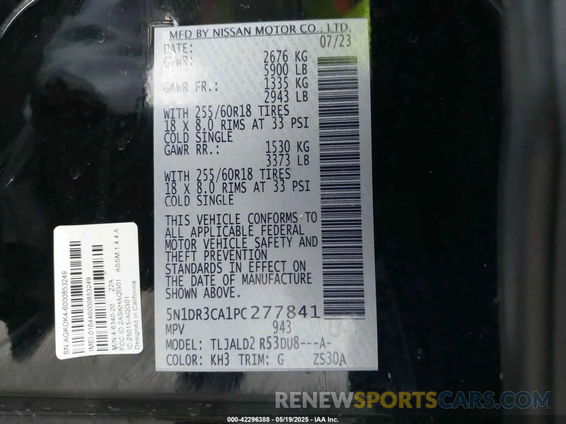 9 Photograph of a damaged car 5N1DR3CA1PC277841 NISSAN PATHFINDER 2023
