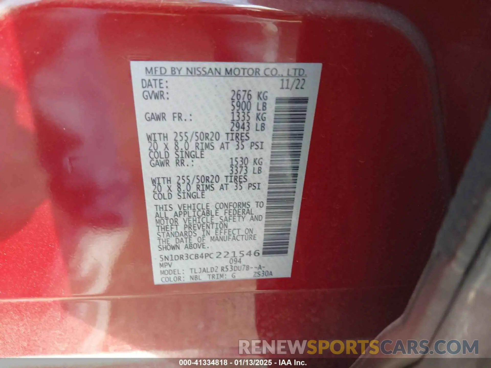 9 Photograph of a damaged car 5N1DR3CB4PC221546 NISSAN PATHFINDER 2023
