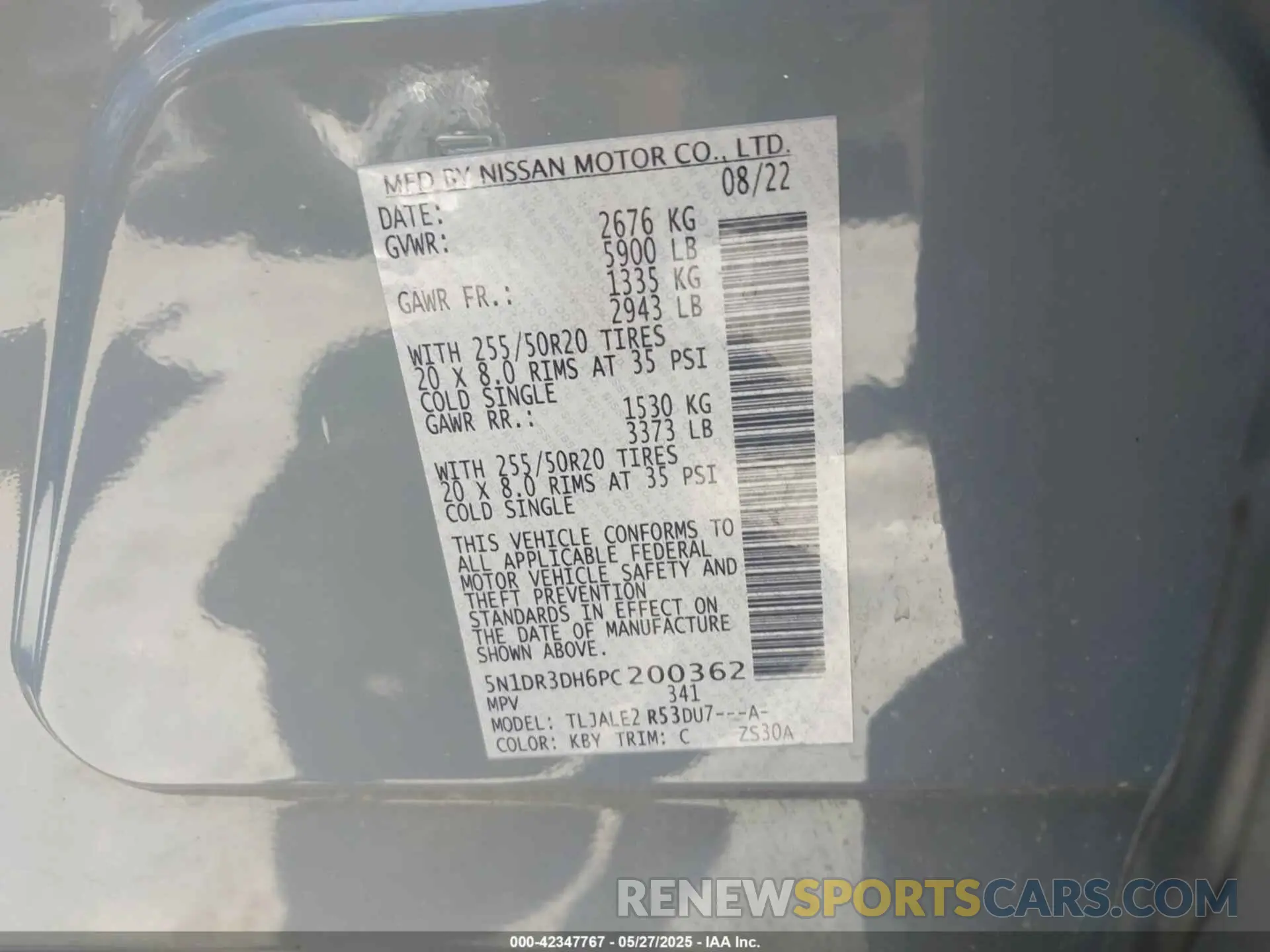 9 Photograph of a damaged car 5N1DR3DH6PC200362 NISSAN PATHFINDER 2023