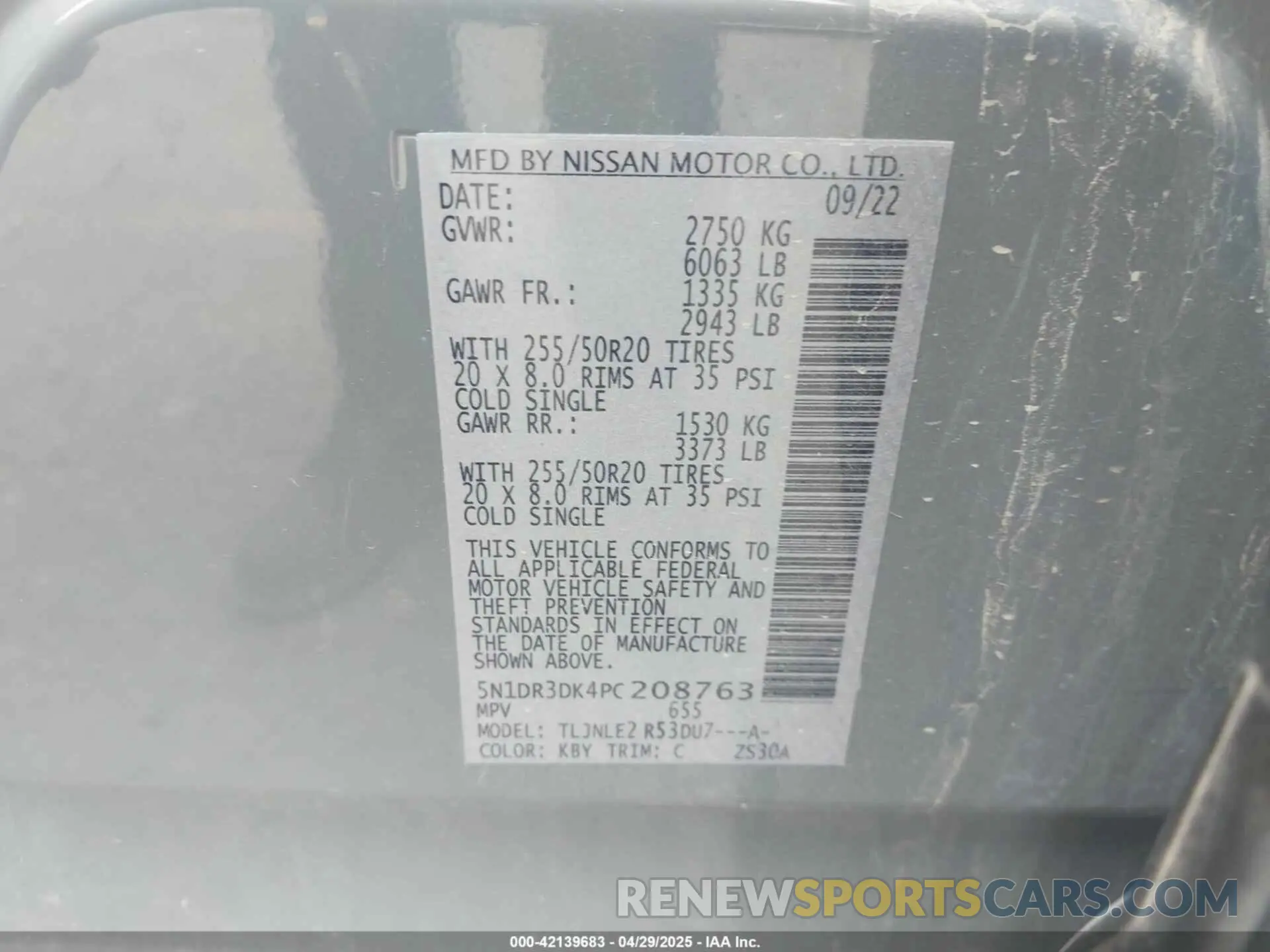9 Photograph of a damaged car 5N1DR3DK4PC208763 NISSAN PATHFINDER 2023
