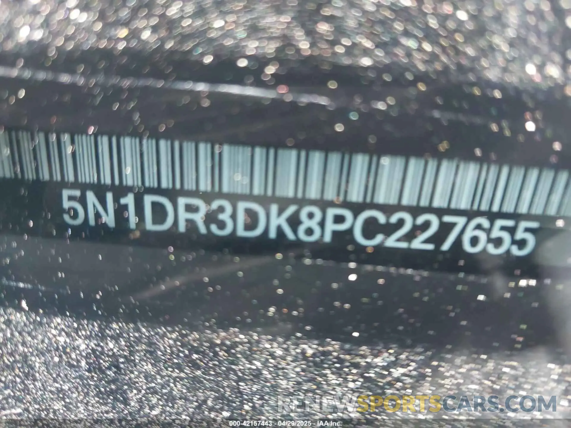 22 Photograph of a damaged car 5N1DR3DK8PC227655 NISSAN PATHFINDER 2023