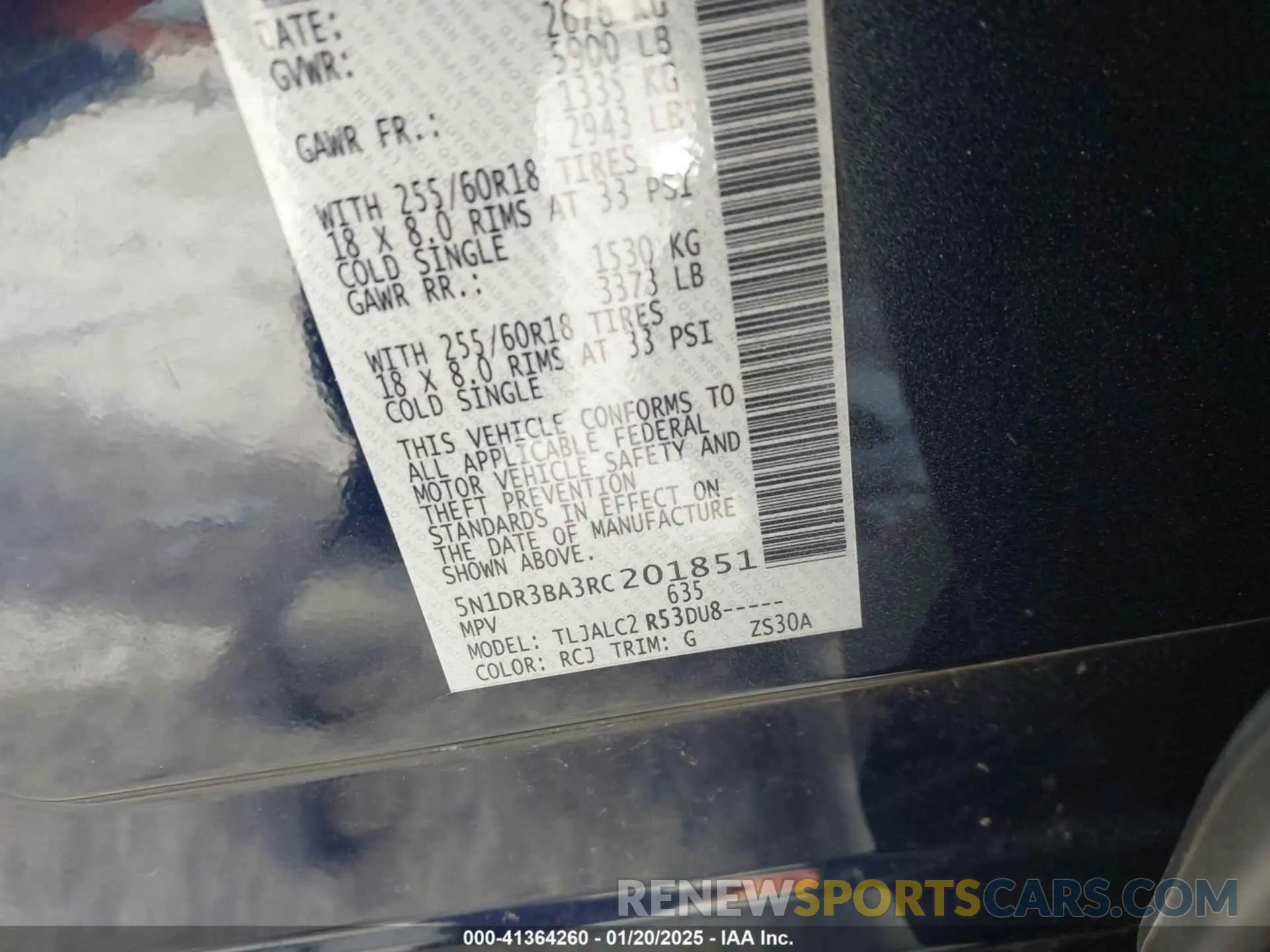 9 Photograph of a damaged car 5N1DR3BA3RC201851 NISSAN PATHFINDER 2024