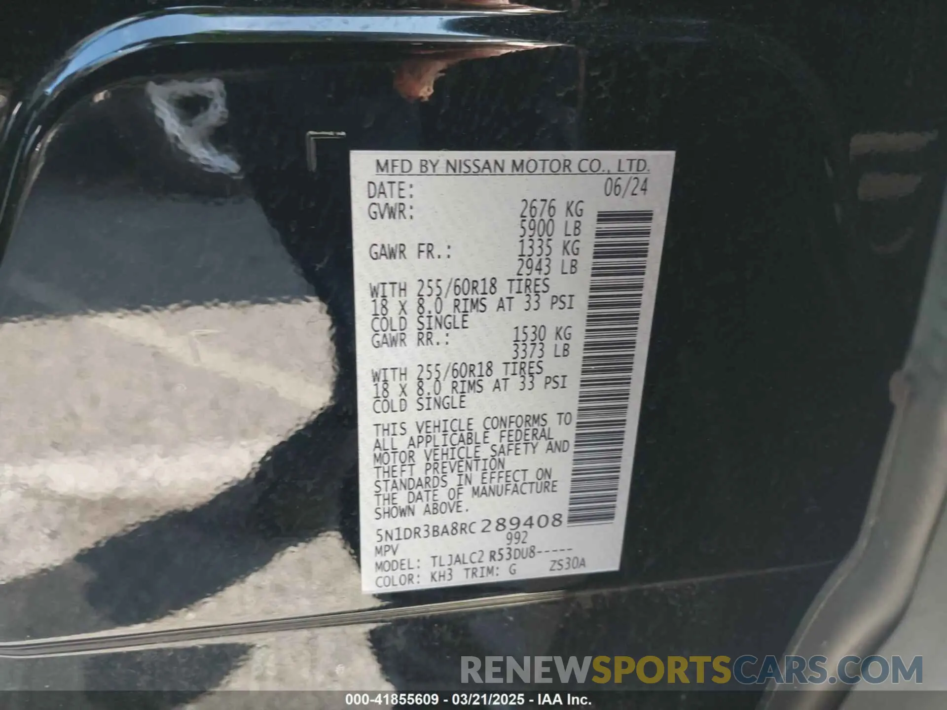 9 Photograph of a damaged car 5N1DR3BA8RC289408 NISSAN PATHFINDER 2024