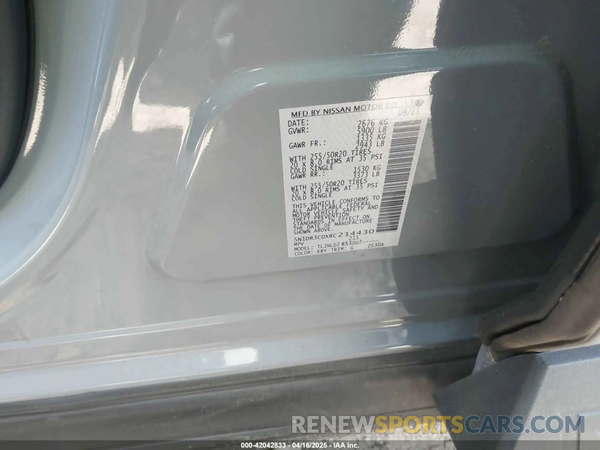 9 Photograph of a damaged car 5N1DR3CDXRC214430 NISSAN PATHFINDER 2024