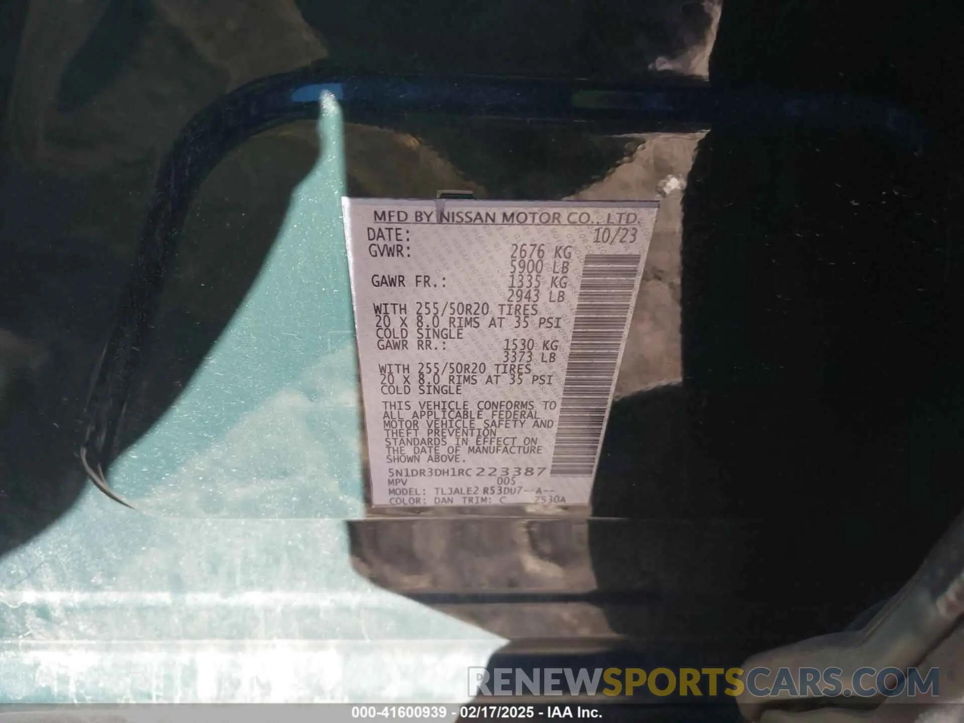 9 Photograph of a damaged car 5N1DR3DH1RC223387 NISSAN PATHFINDER 2024
