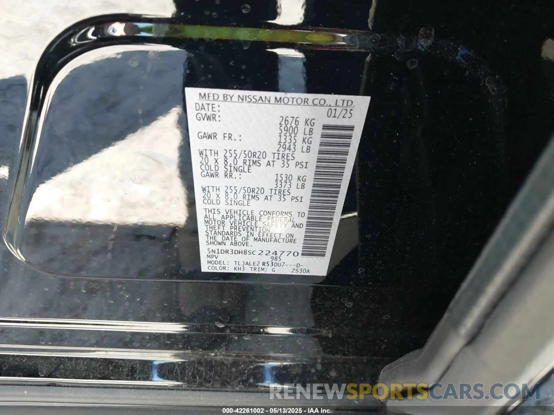 9 Photograph of a damaged car 5N1DR3DH8SC224770 NISSAN PATHFINDER 2025