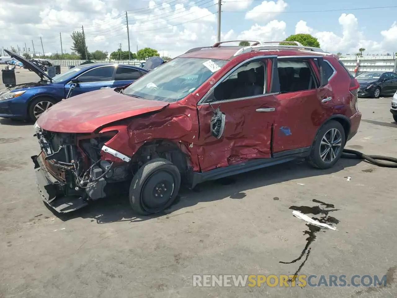 1 Photograph of a damaged car 5N1AT2MT1KC728757 NISSAN ROGUE 2019