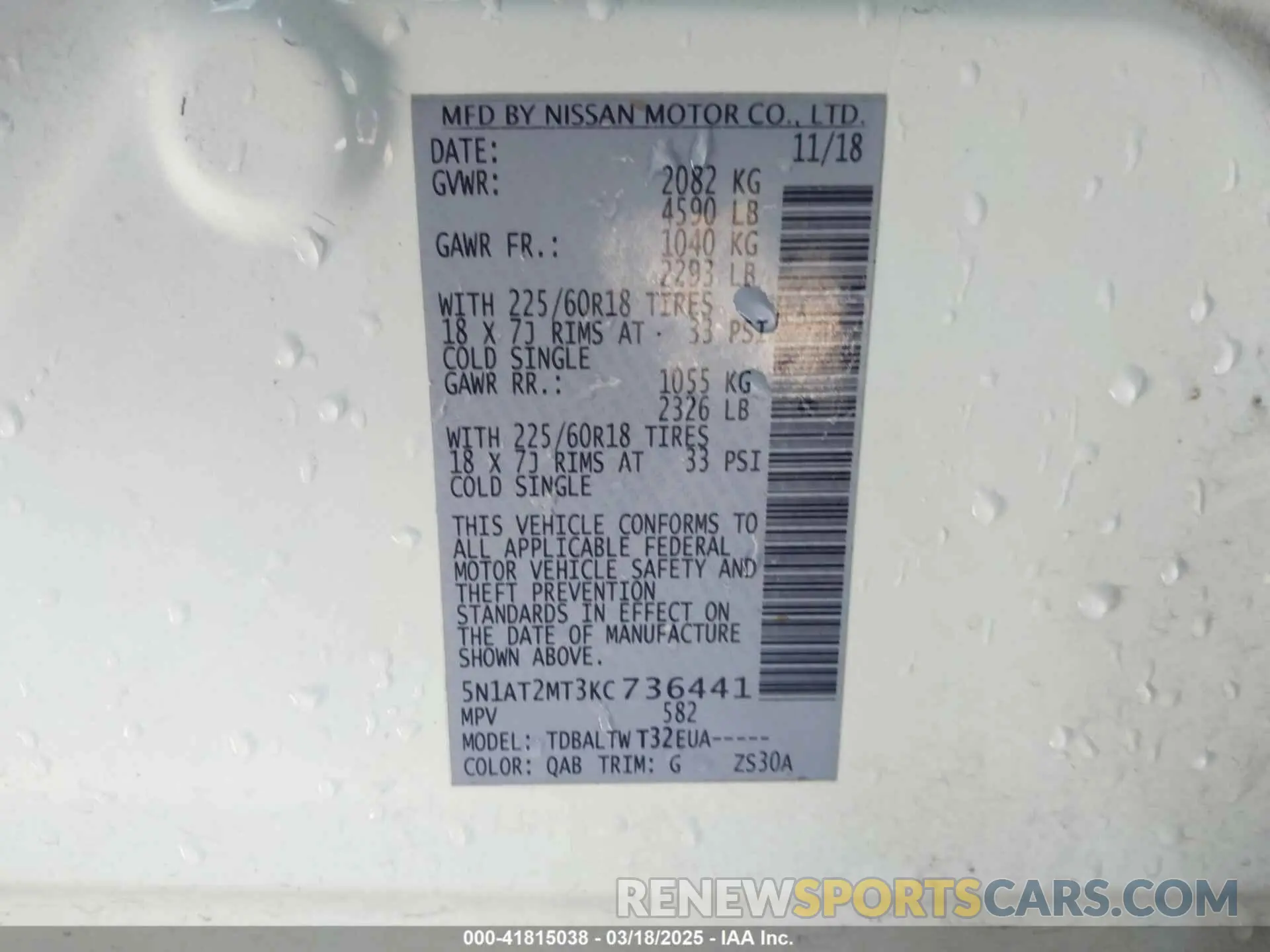 9 Photograph of a damaged car 5N1AT2MT3KC736441 NISSAN ROGUE 2019