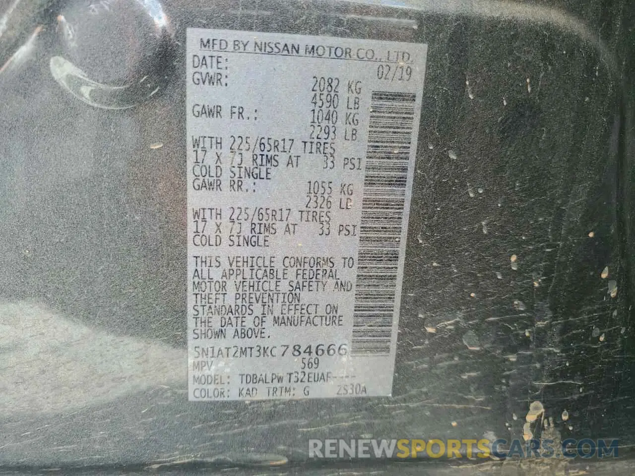 13 Photograph of a damaged car 5N1AT2MT3KC784666 NISSAN ROGUE 2019