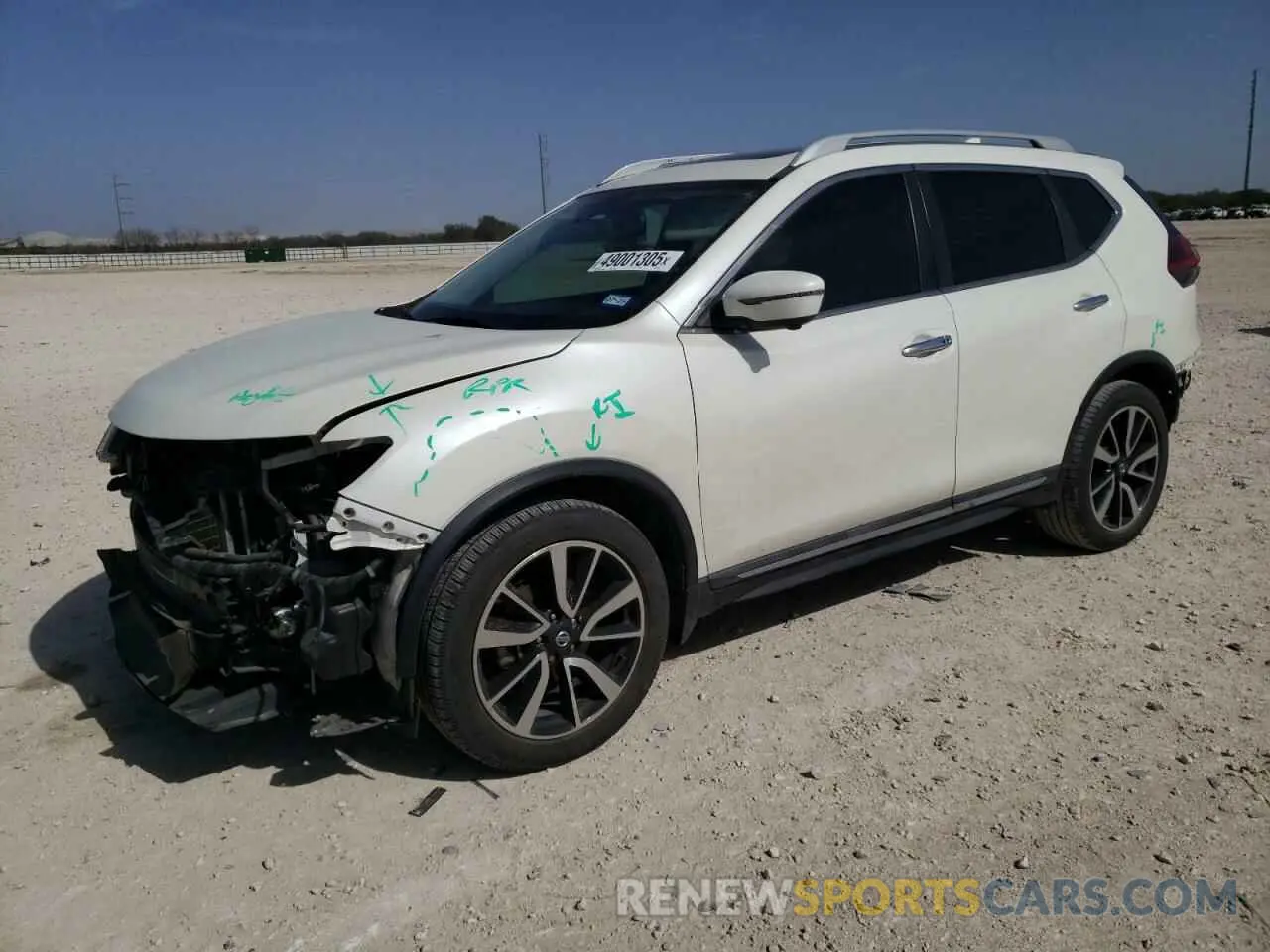 1 Photograph of a damaged car 5N1AT2MTXKC806601 NISSAN ROGUE 2019