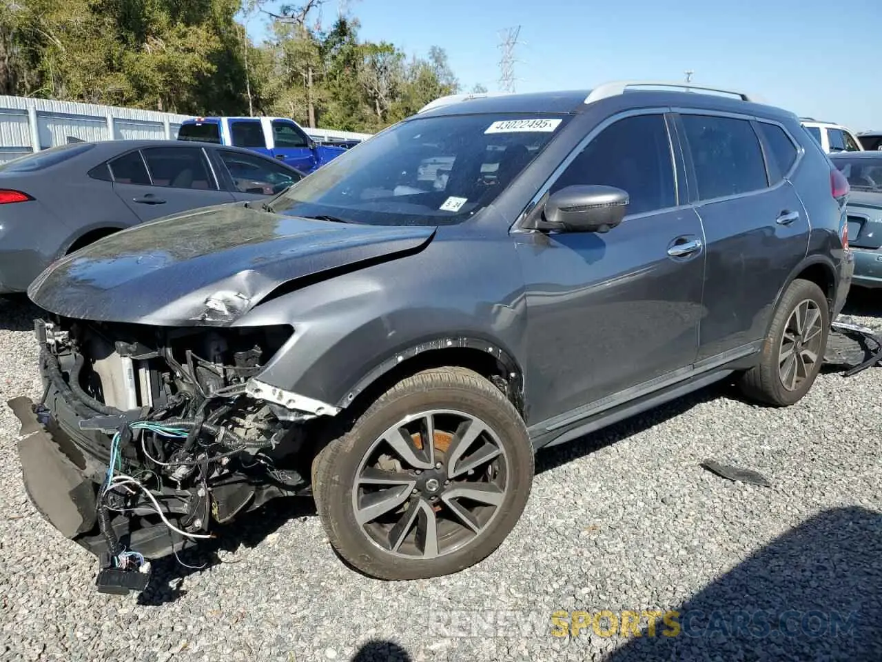 1 Photograph of a damaged car 5N1AT2MV0KC715886 NISSAN ROGUE 2019
